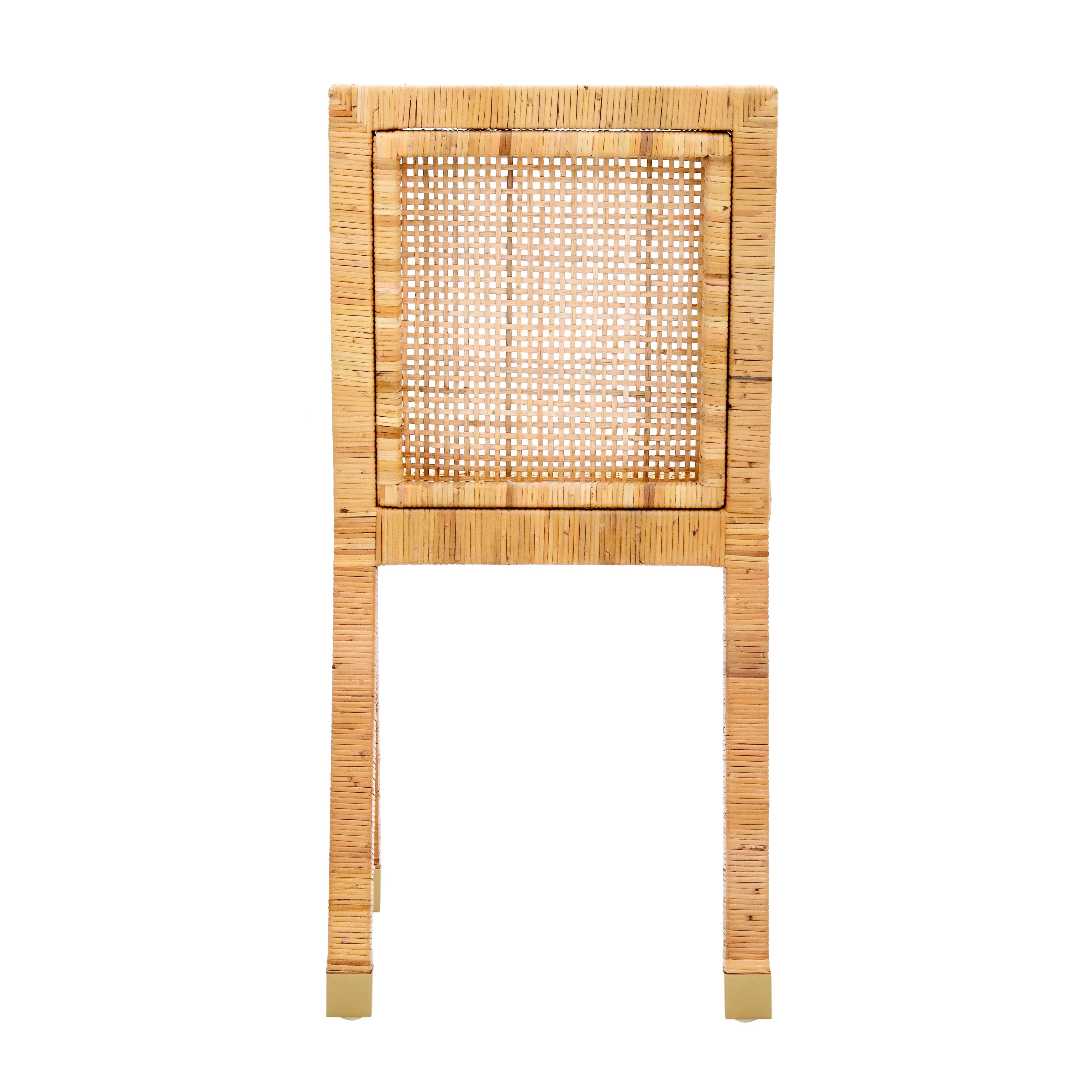 Amara Rattan Performance Fabric Dining Chair - Image 6