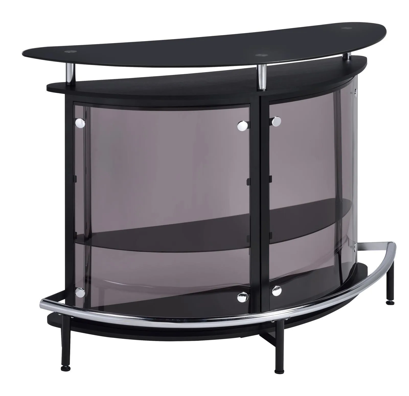 Amarillo Black/Chrome 2-Tier Bar Unit - Image 2