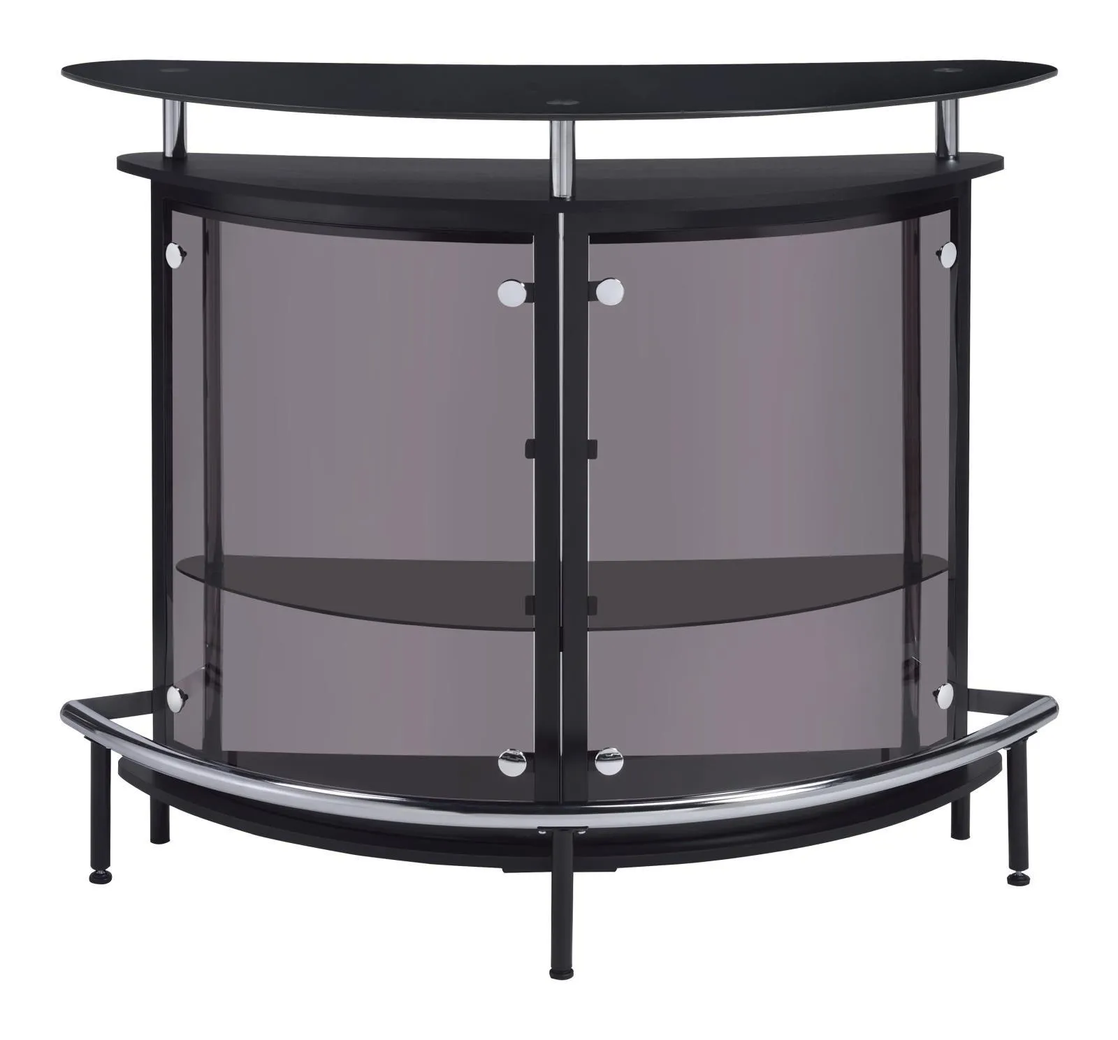 Amarillo Black/Chrome 2-Tier Bar Unit - Image 3