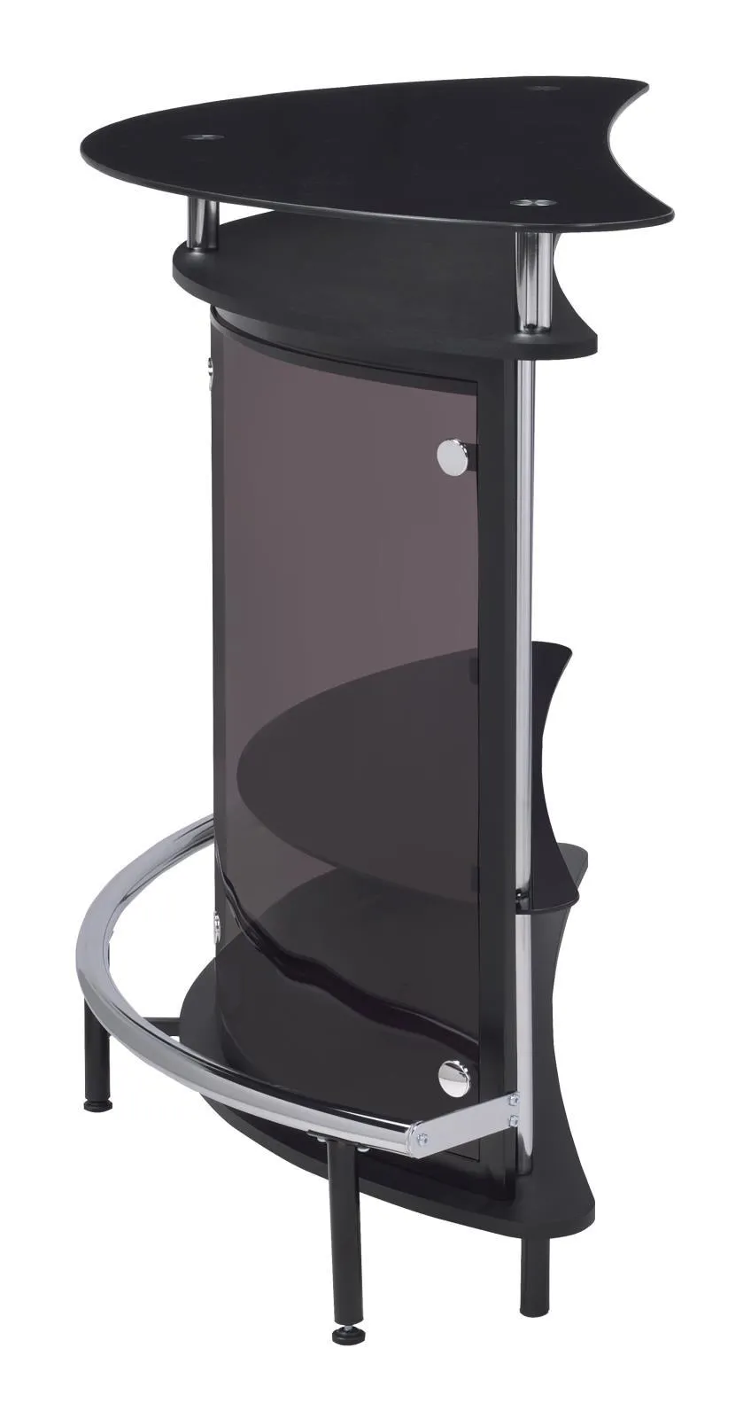 Amarillo Black/Chrome 2-Tier Bar Unit - Image 4