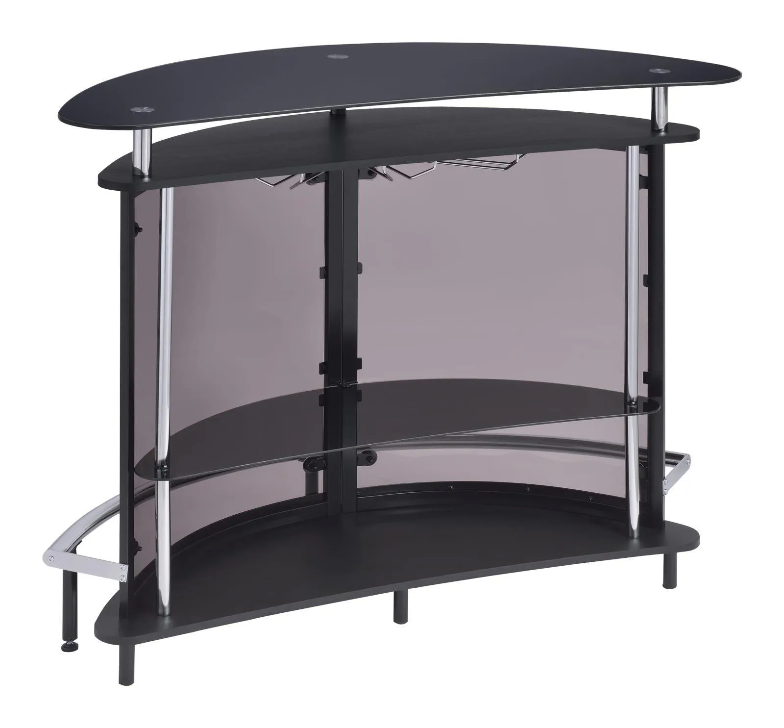 Amarillo Black/Chrome 2-Tier Bar Unit - Image 5