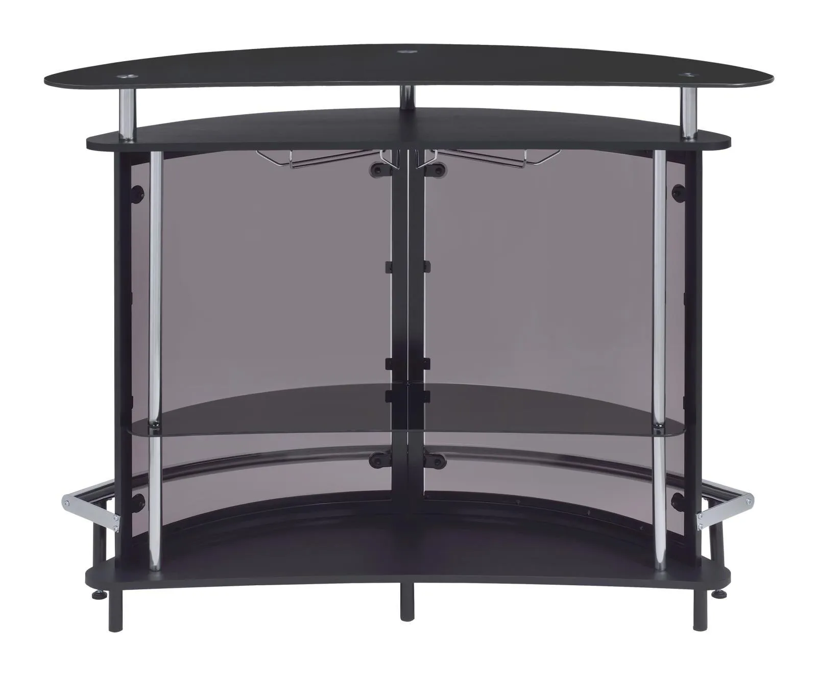 Amarillo Black/Chrome 2-Tier Bar Unit - Image 6
