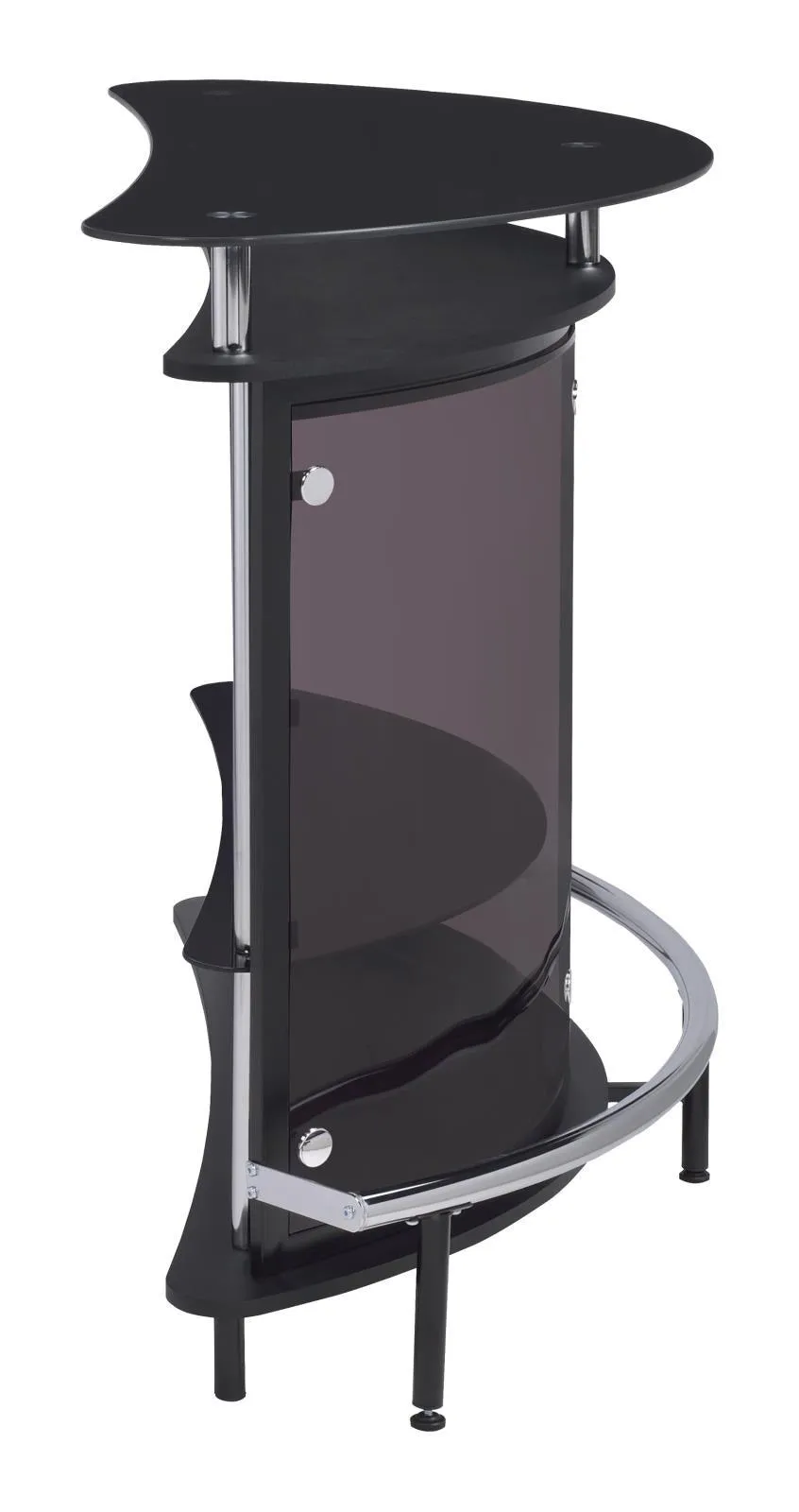 Amarillo Black/Chrome 2-Tier Bar Unit - Image 7