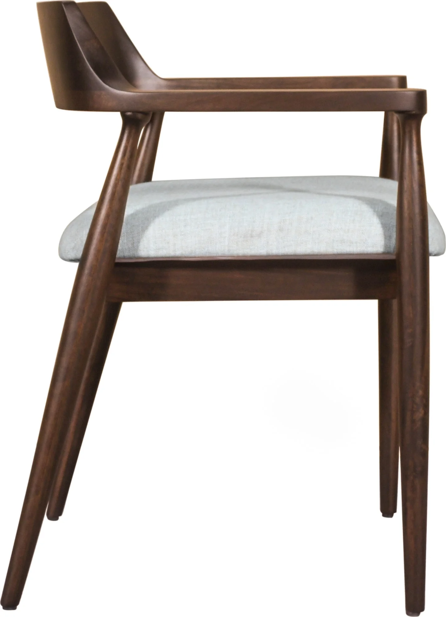 Amaroo Honey Date Solid Mango Linen Upholstered Dining Arm Chair - Image 4