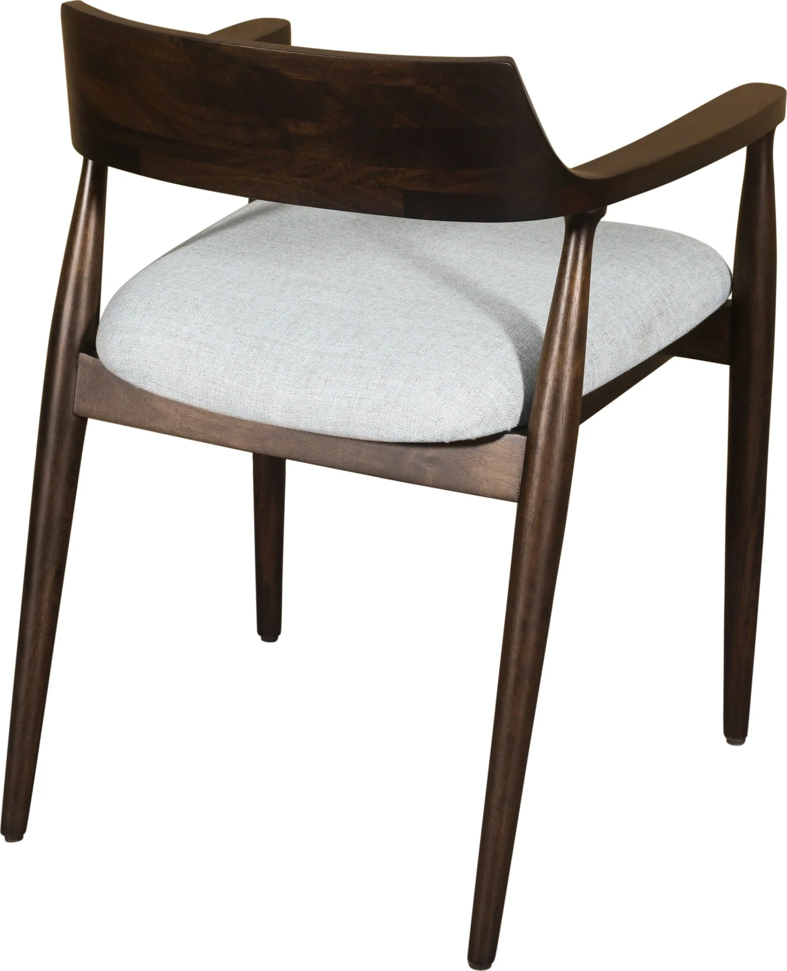 Amaroo Honey Date Solid Mango Linen Upholstered Dining Arm Chair - Image 5