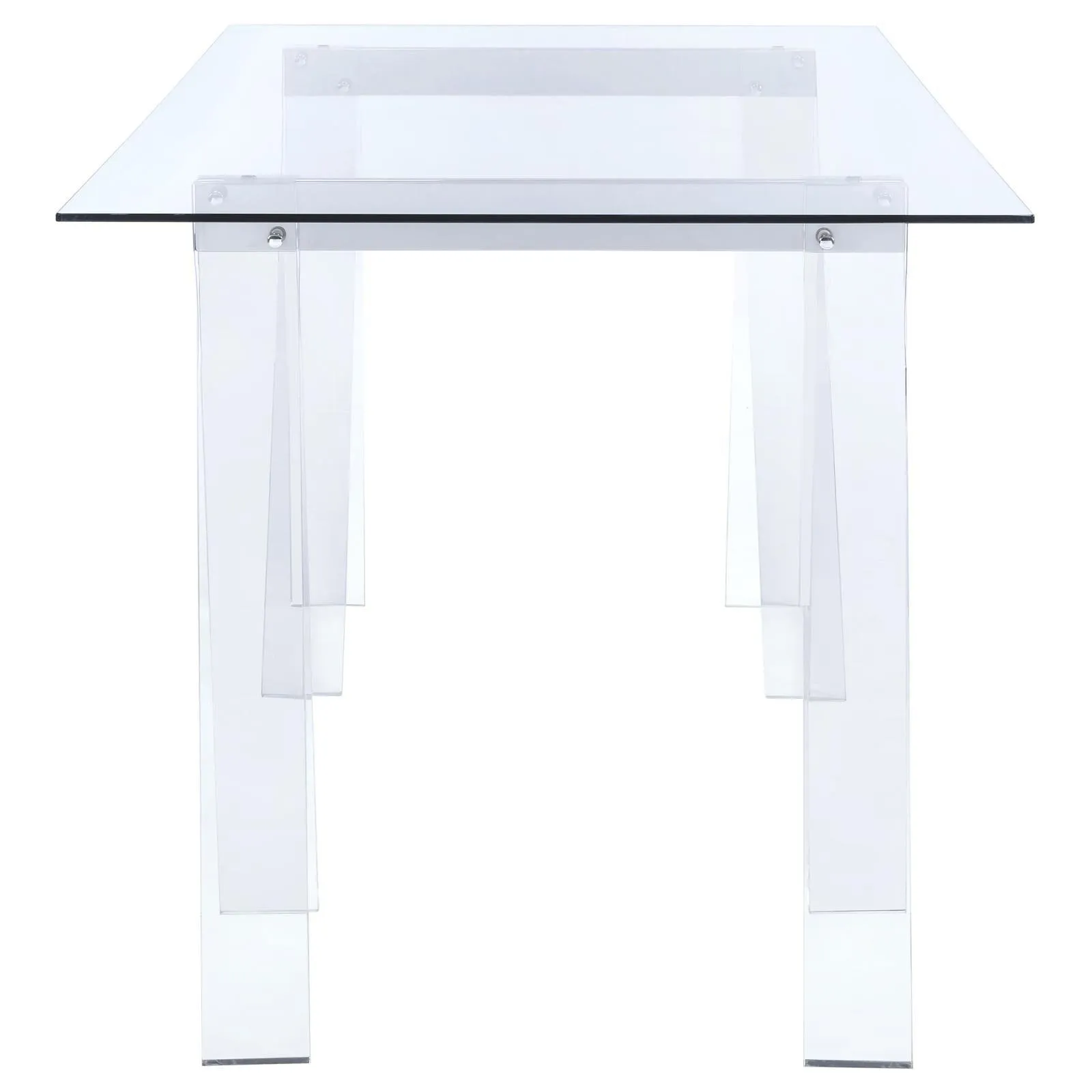 Amaturo Clear Writing Desk with Glass Top - Image 5