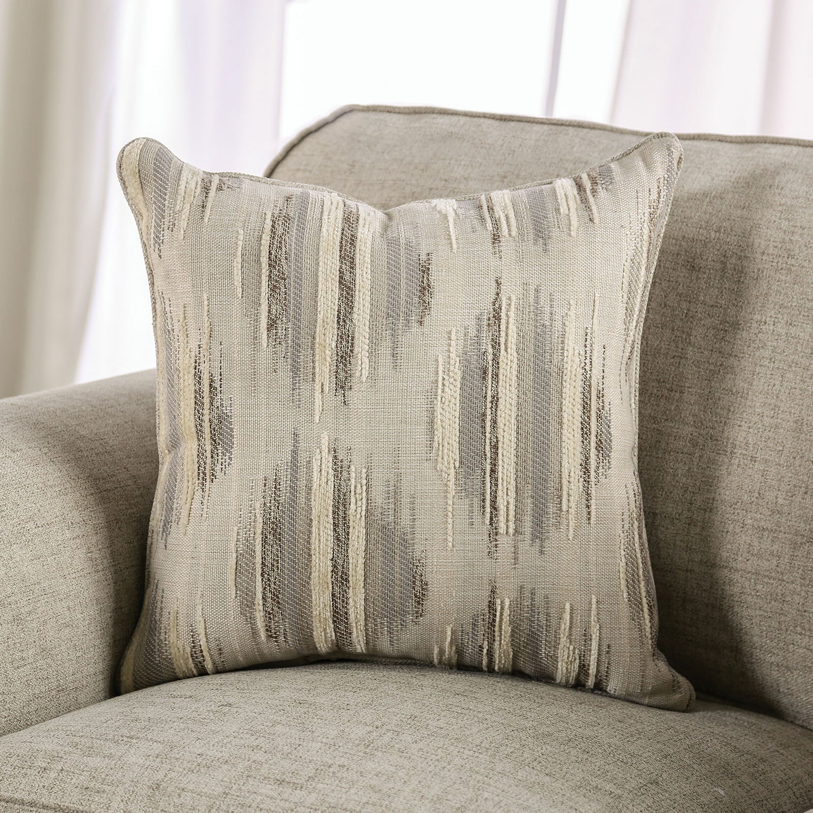 Amaya Cream Sofa & Loveseat - Image 4