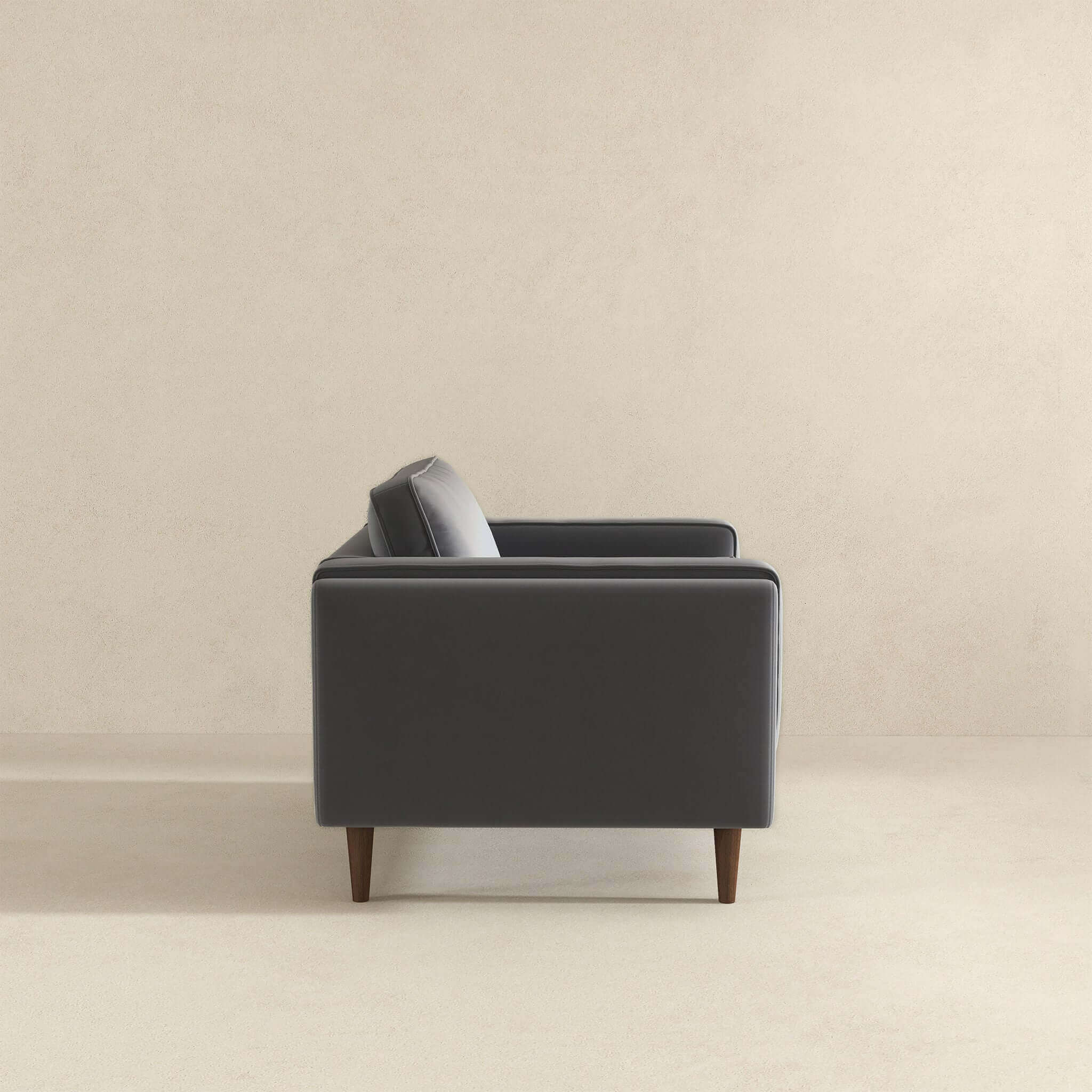 Amber Grey Velvet Lounge Chair - Image 4