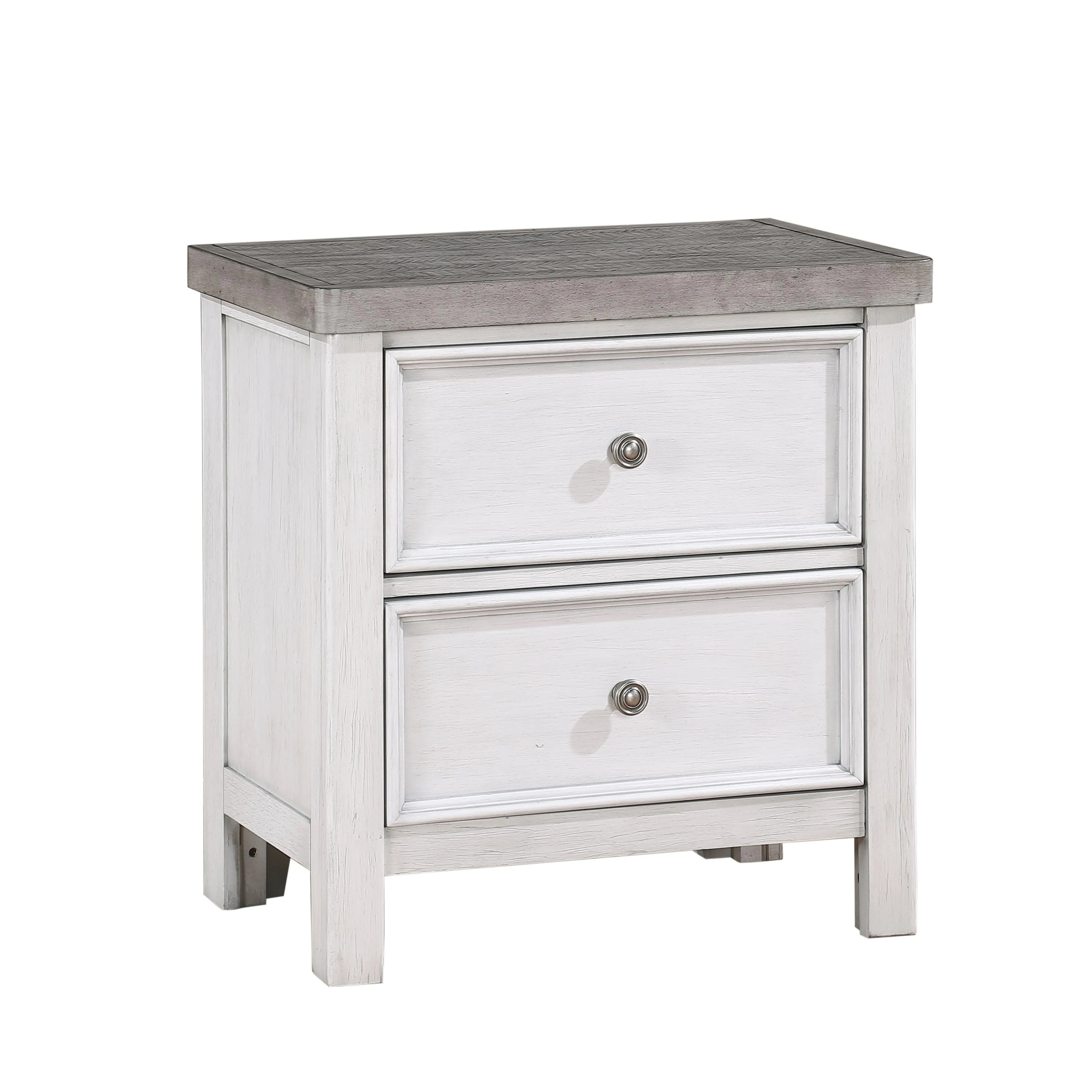 Ambrose Antique White/Gray Nightstand - Image 6