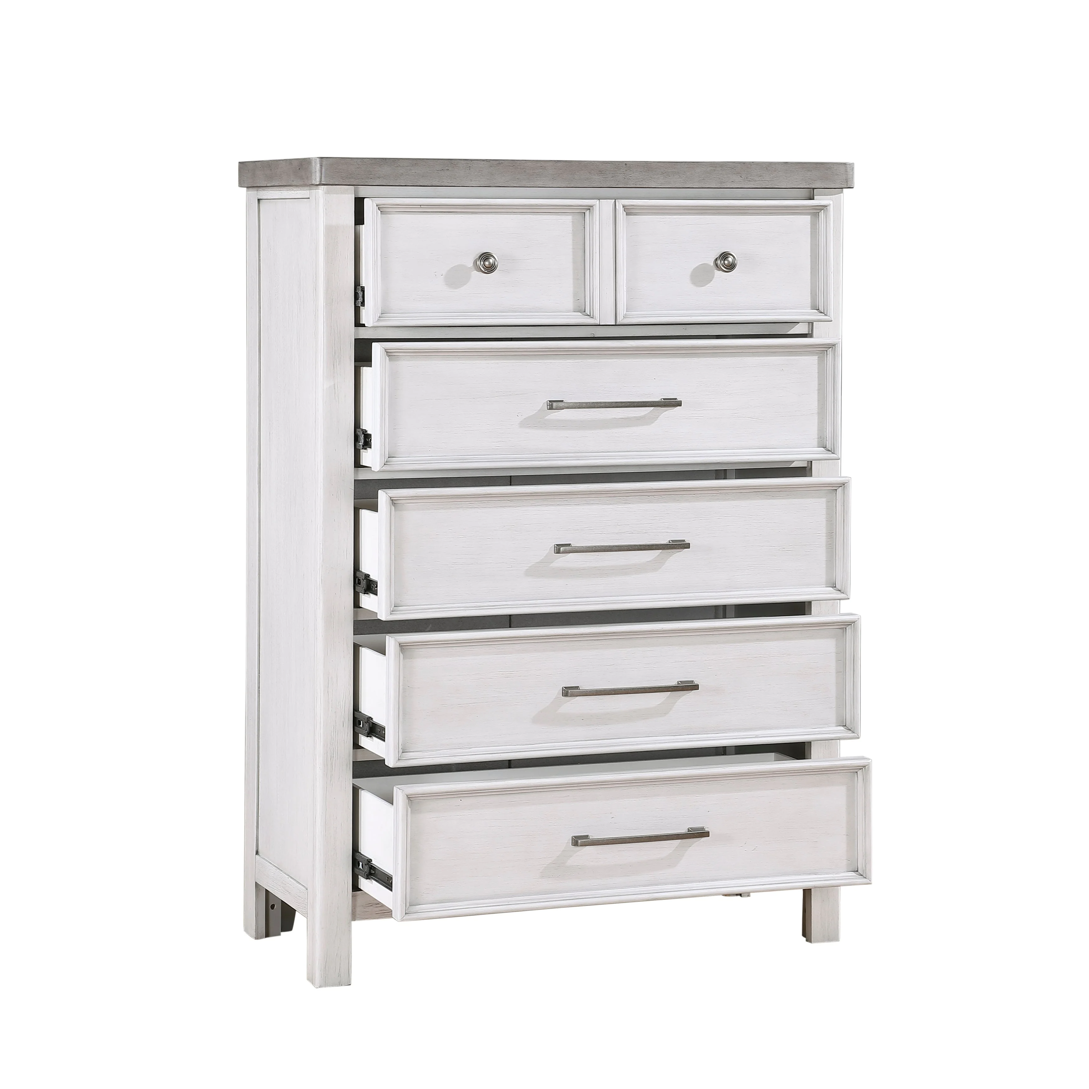 Ambrose Antique White/Gray Storage Platform Bedroom Set - Image 15