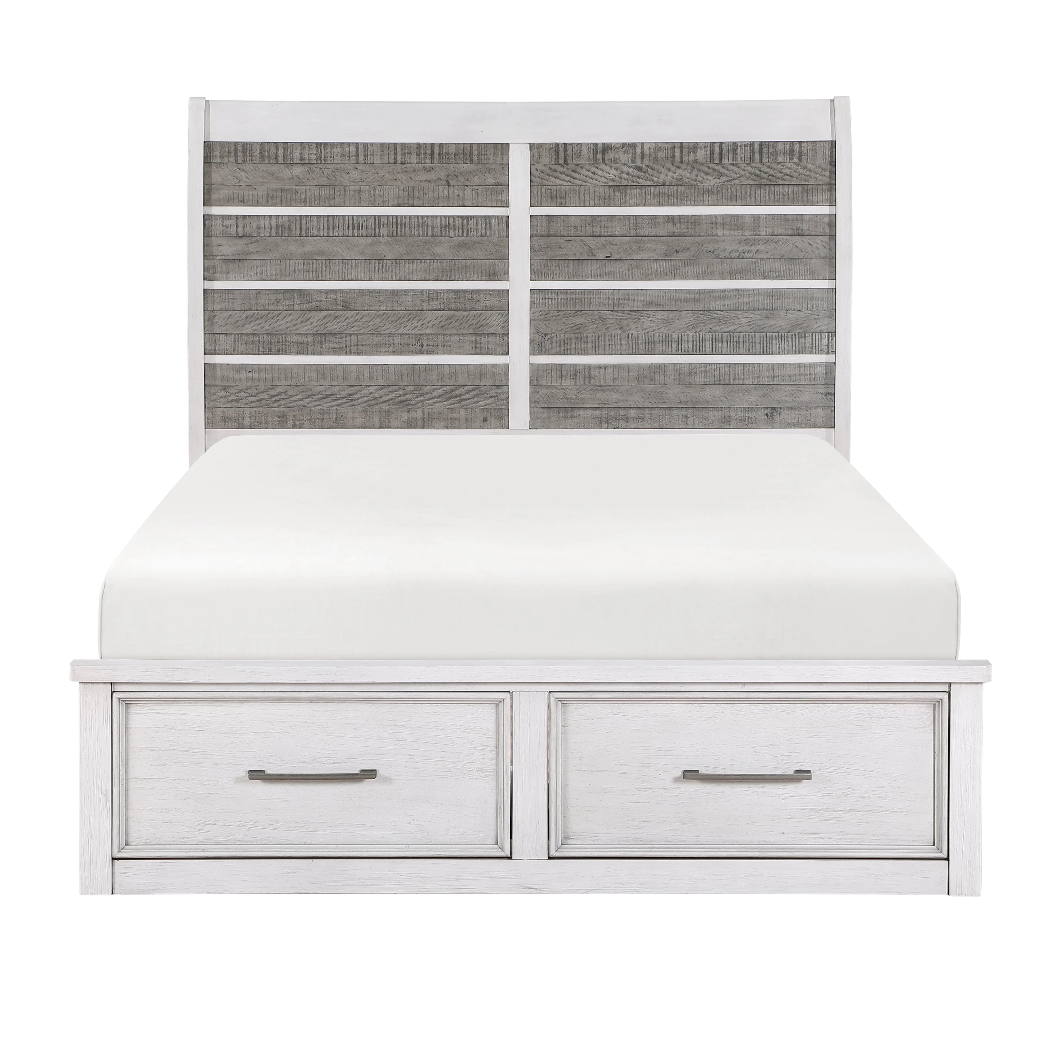 Ambrose Antique White/Gray Storage Platform Bedroom Set - Image 2