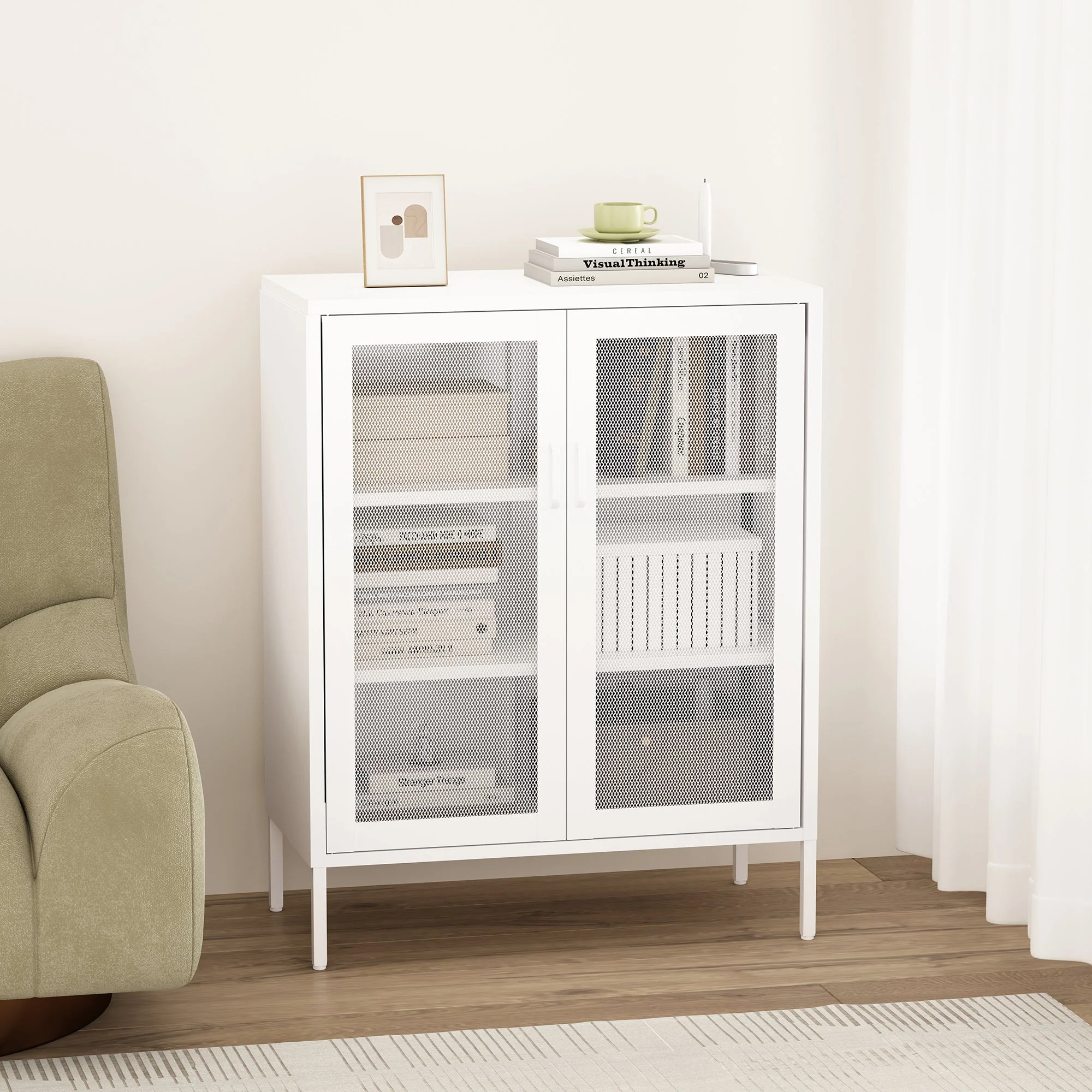 Amelia 31.5" Accent Cabinet in White - Image 2