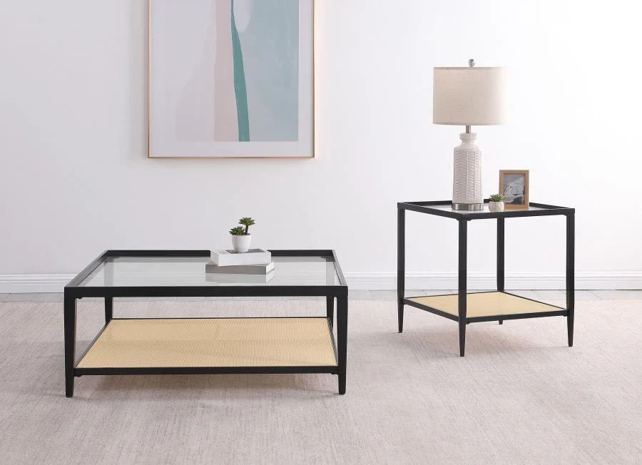 Amherst Black 2-Piece Coffee and End Table Set