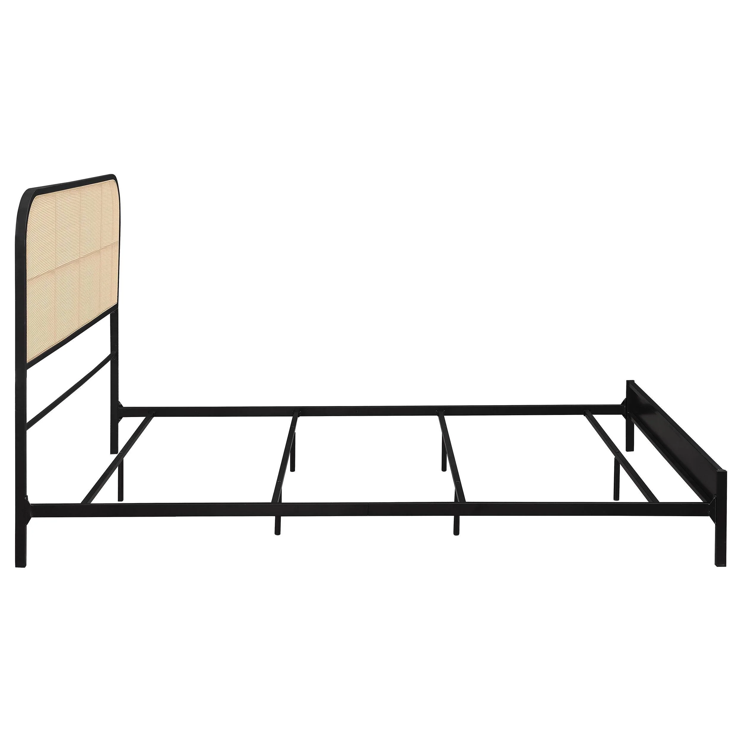 Amherst Black Radio Weave Rattan Metal Queen Bed - Image 7