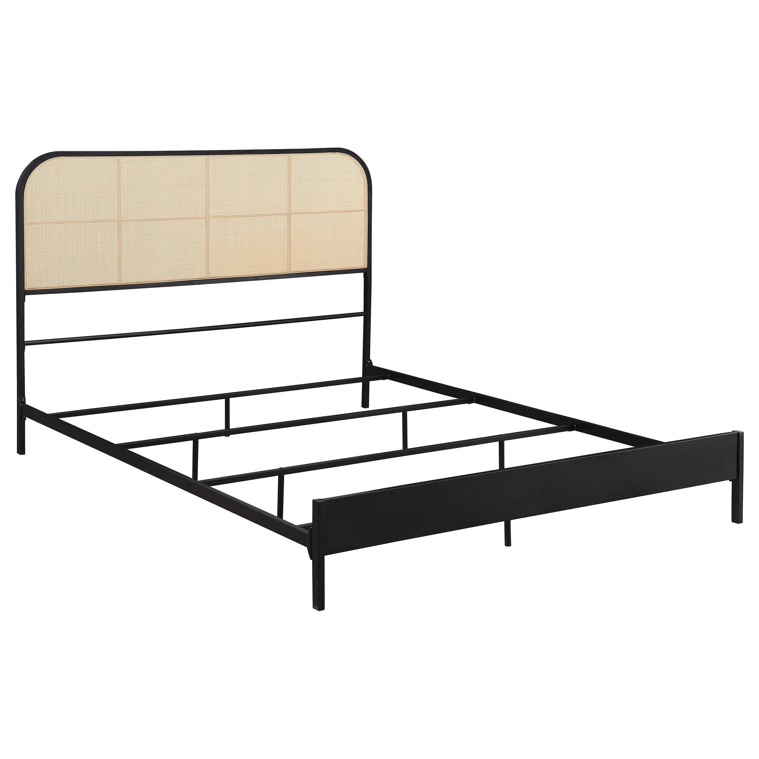 Amherst Black Radio Weave Rattan Metal Queen Bed - Image 8