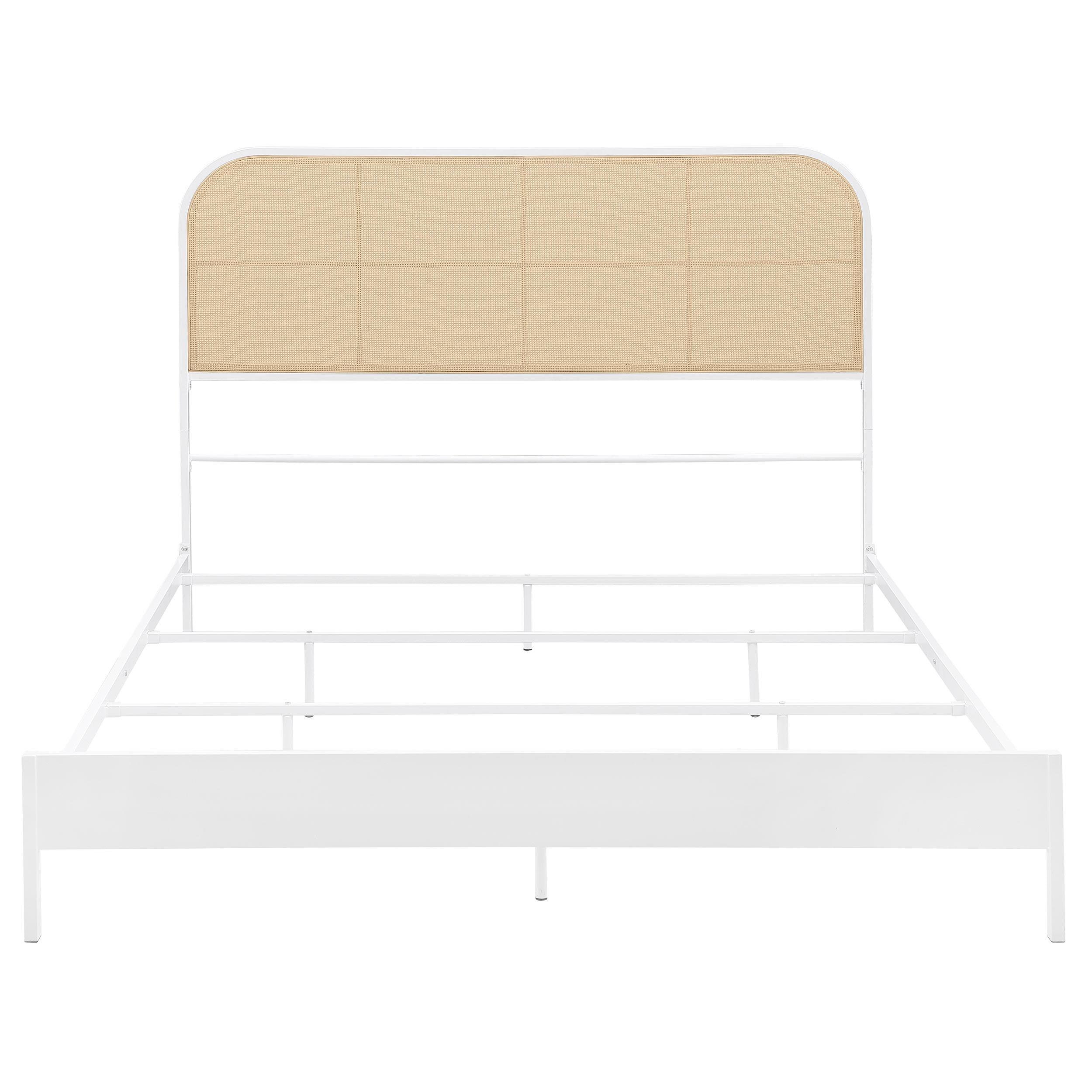 Amherst White Radio Weave Rattan Metal Queen Bed - Image 2