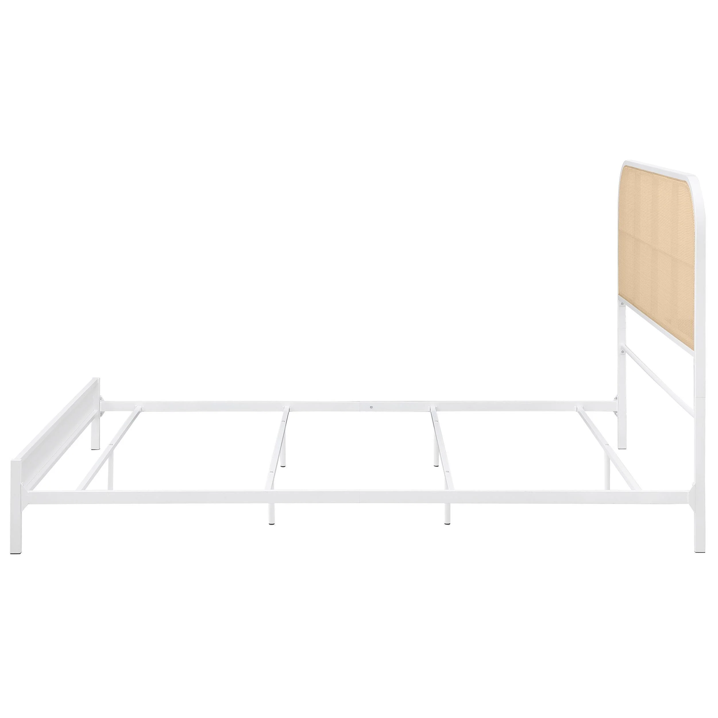 Amherst White Radio Weave Rattan Metal Queen Bed - Image 4