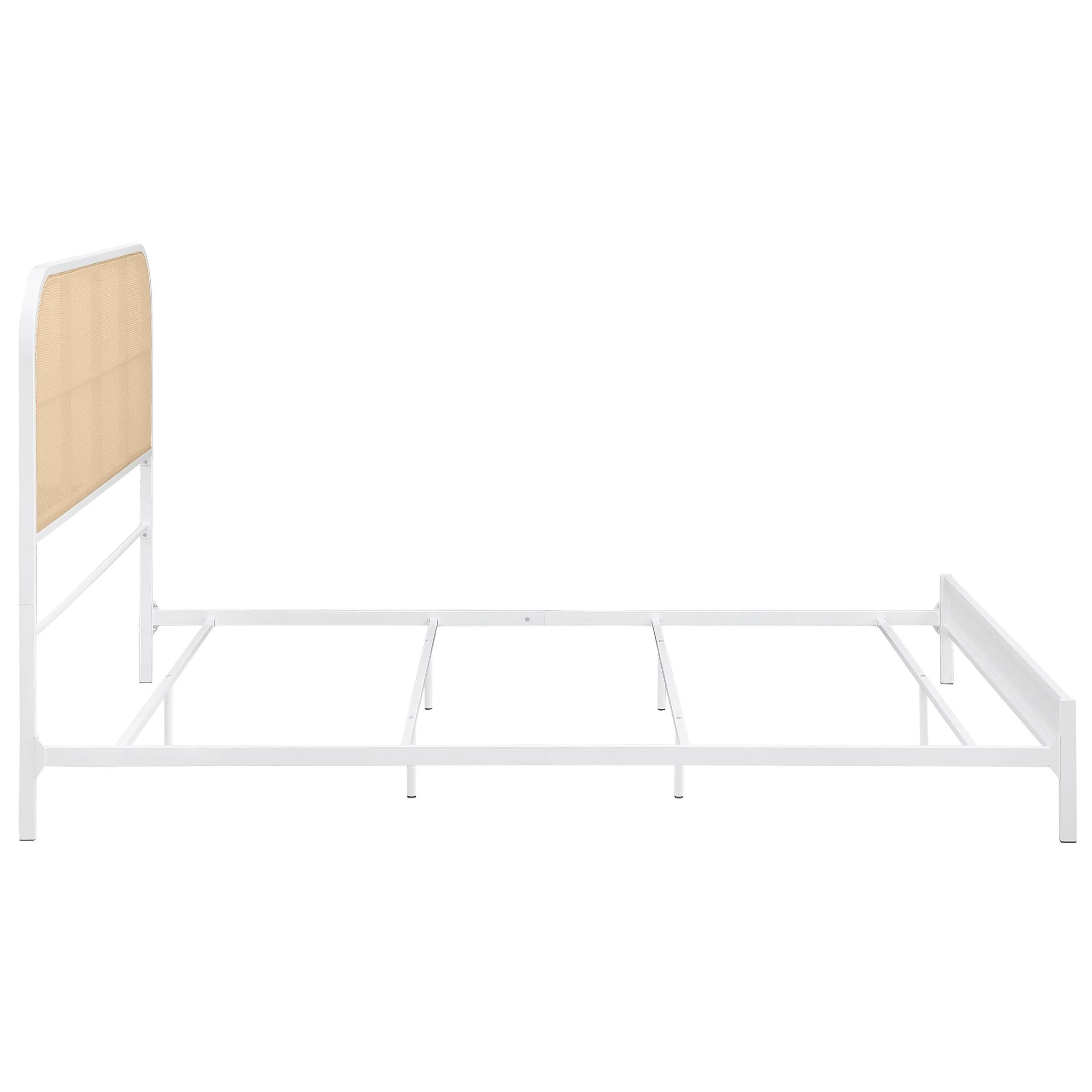 Amherst White Radio Weave Rattan Metal Queen Bed - Image 7