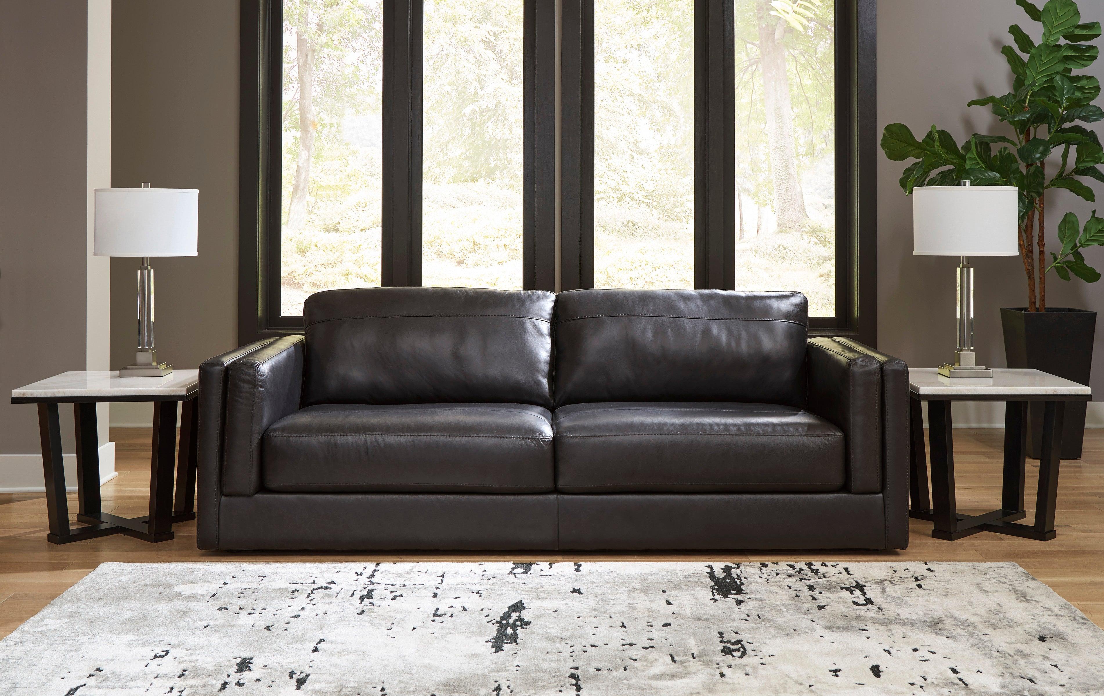 Amiata Onyx Leather Living Room Set - Image 5