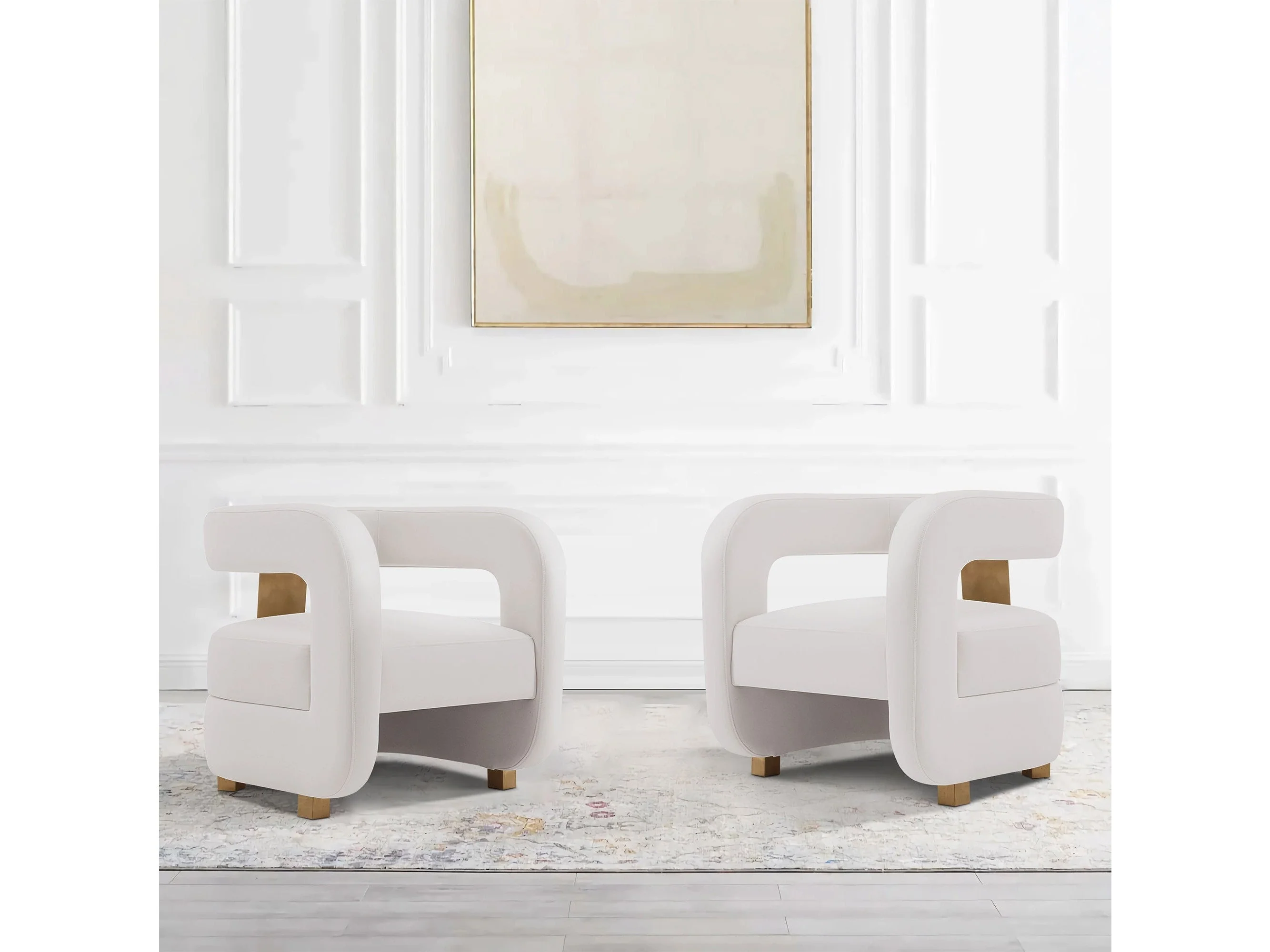Amirah Accent Chair in White (set of 2)