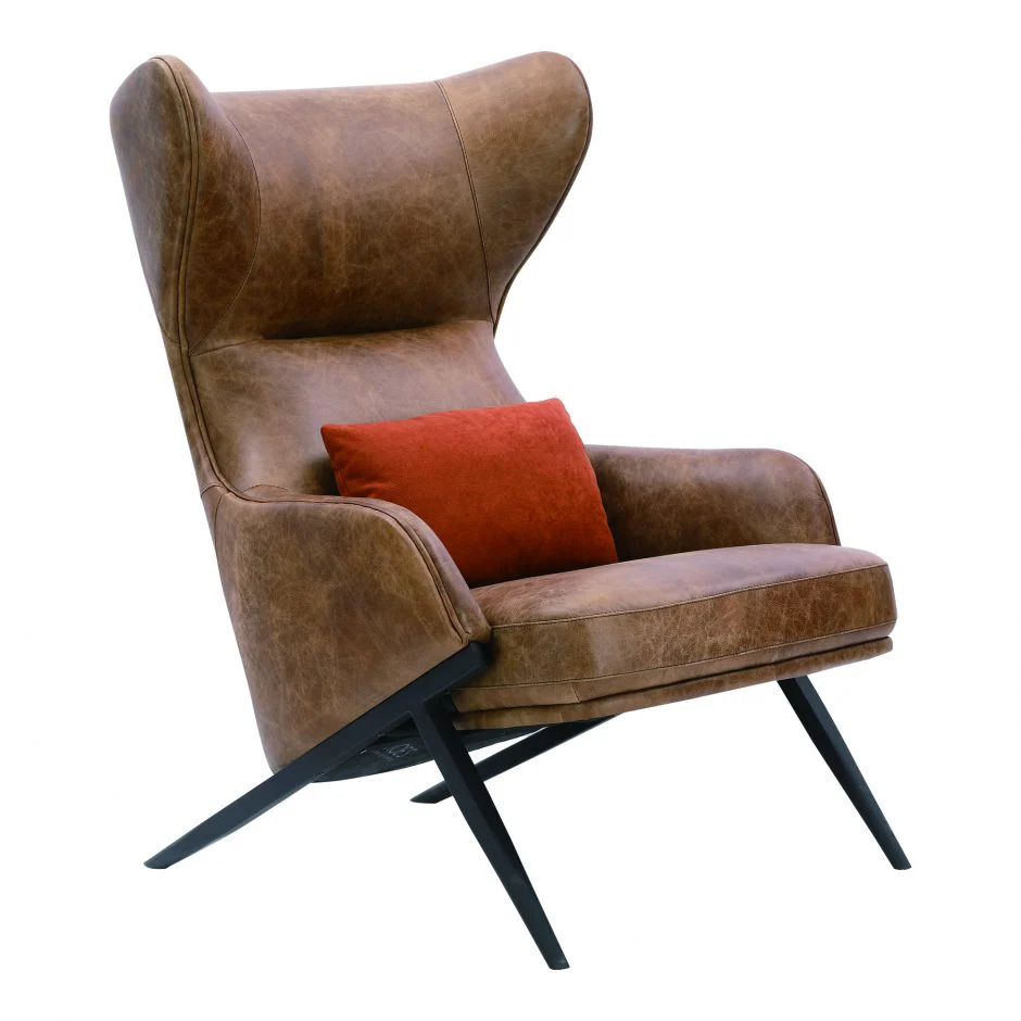 Amos Leather Accent Chair - Image 4