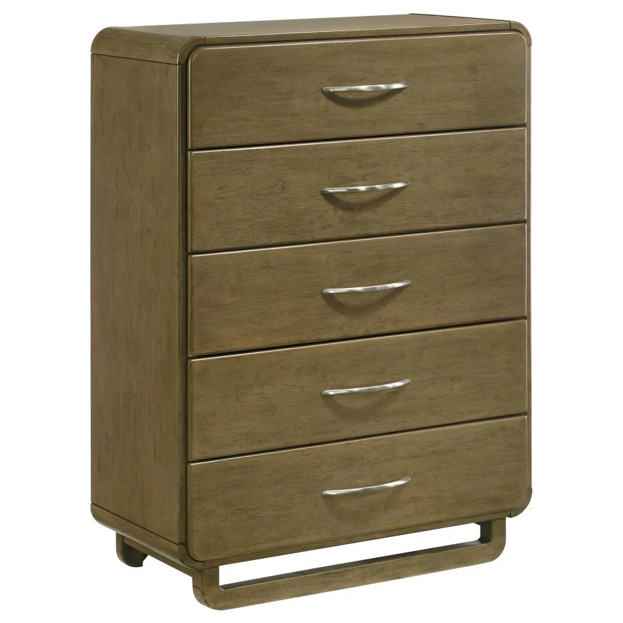 Amsbury Nutmeg 5-Piece Eastern King Bedroom Set - Image 11