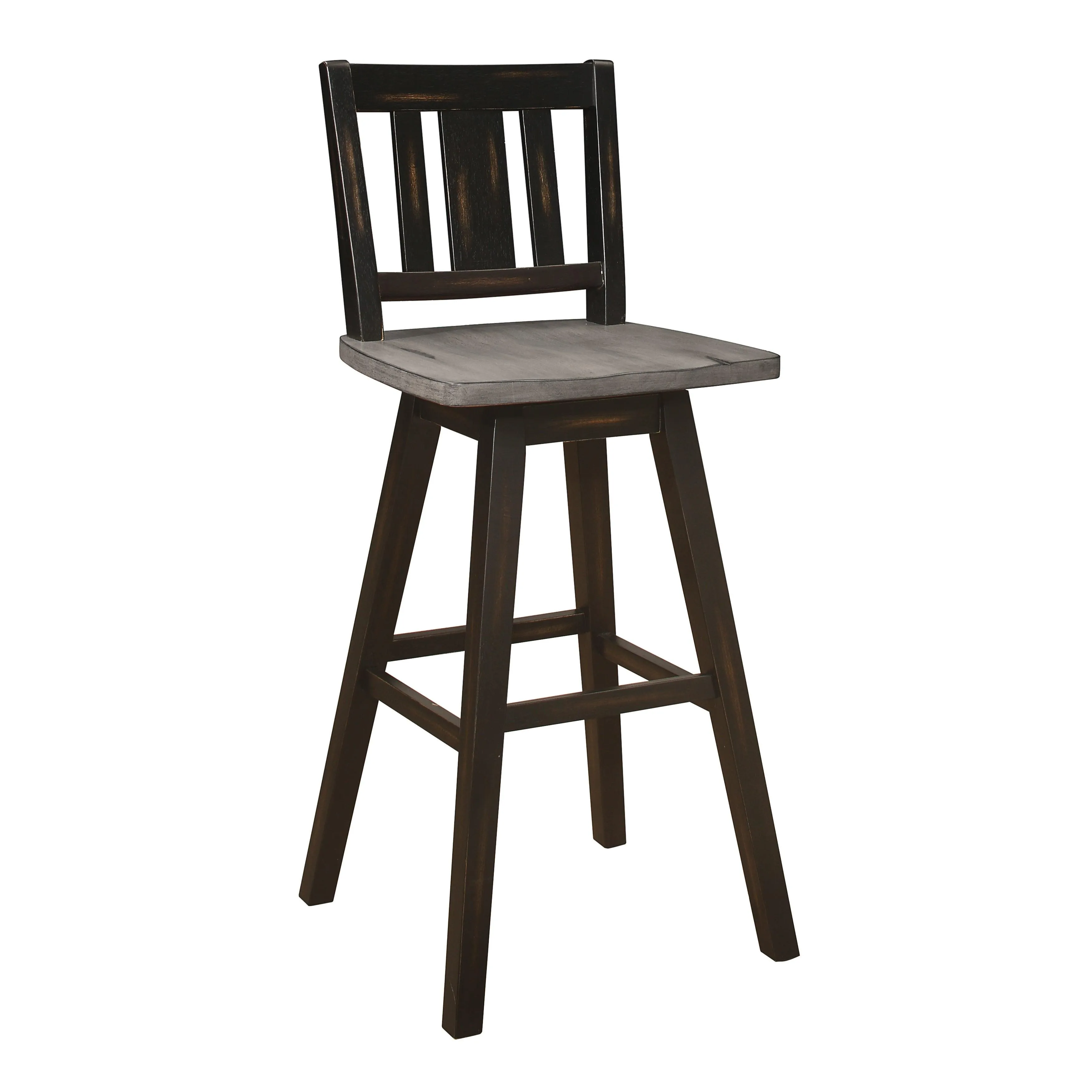 Amsonia Black Swivel Pub Counter Height Chairs, Set of 2 - Image 3