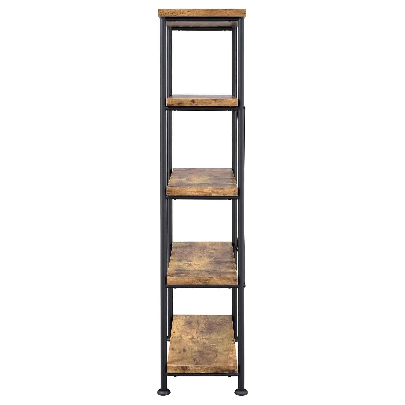 Analiese Antique Nutmeg 4-Shelf Bookcase - Image 5