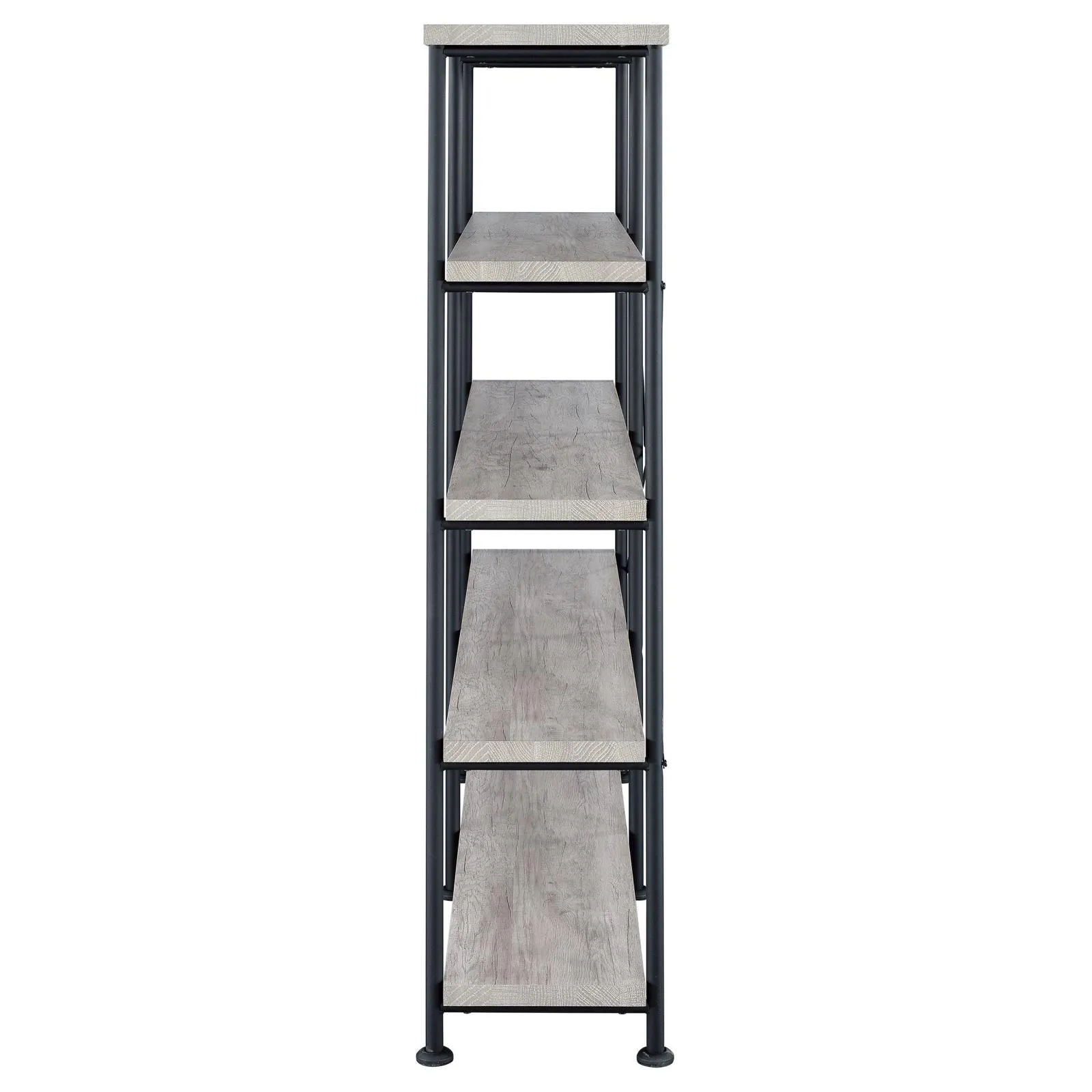 Analiese Gray Driftwood 4-Shelf Open Bookcase - Image 5
