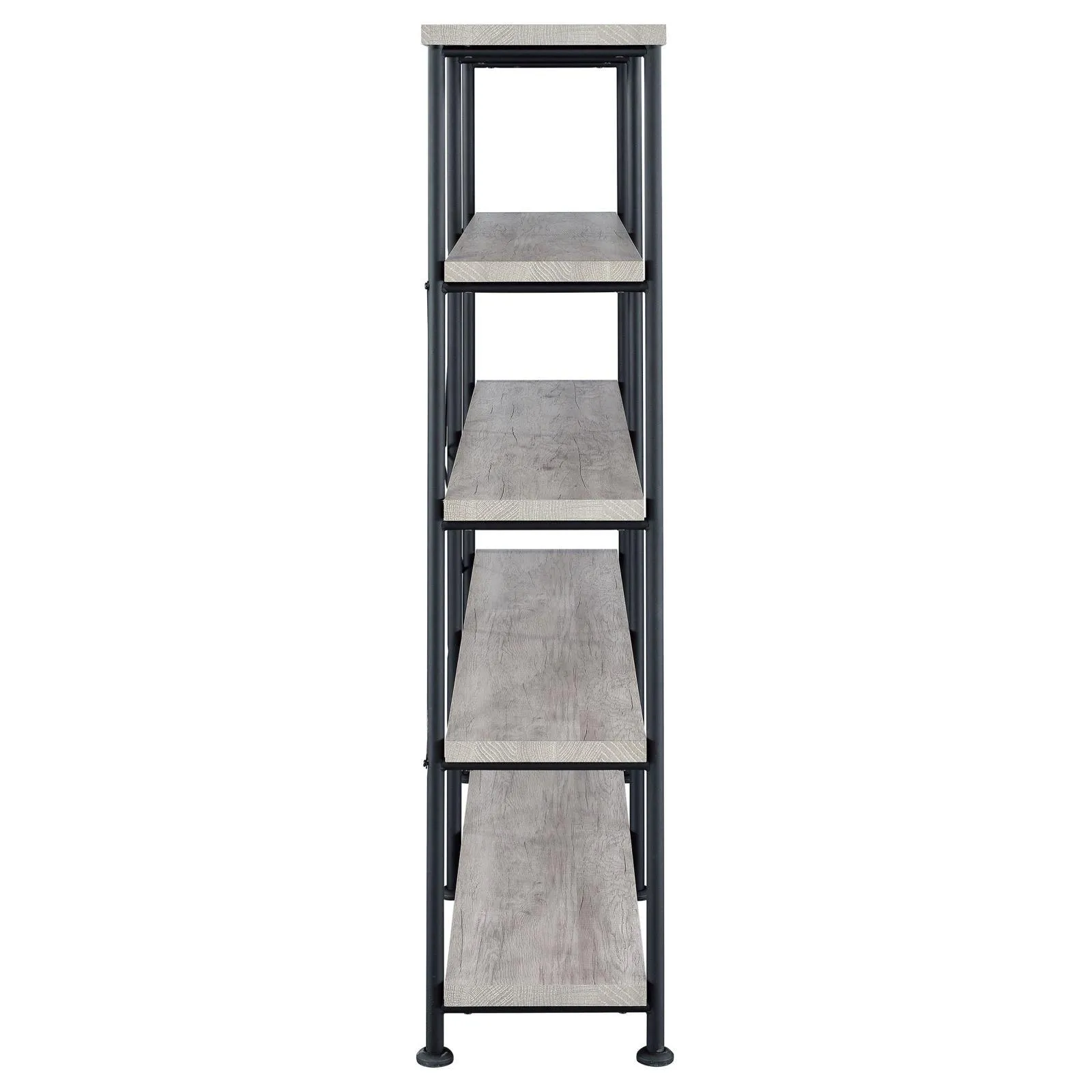 Analiese Gray Driftwood 4-Shelf Open Bookcase - Image 7