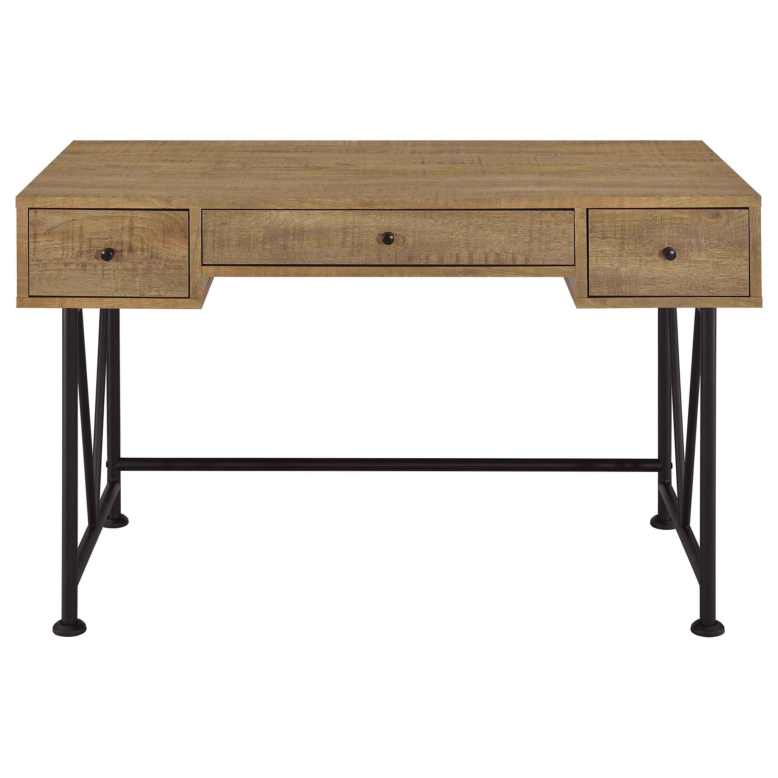 Analiese Mango 47-inch 3-drawer Writing Desk - Image 4