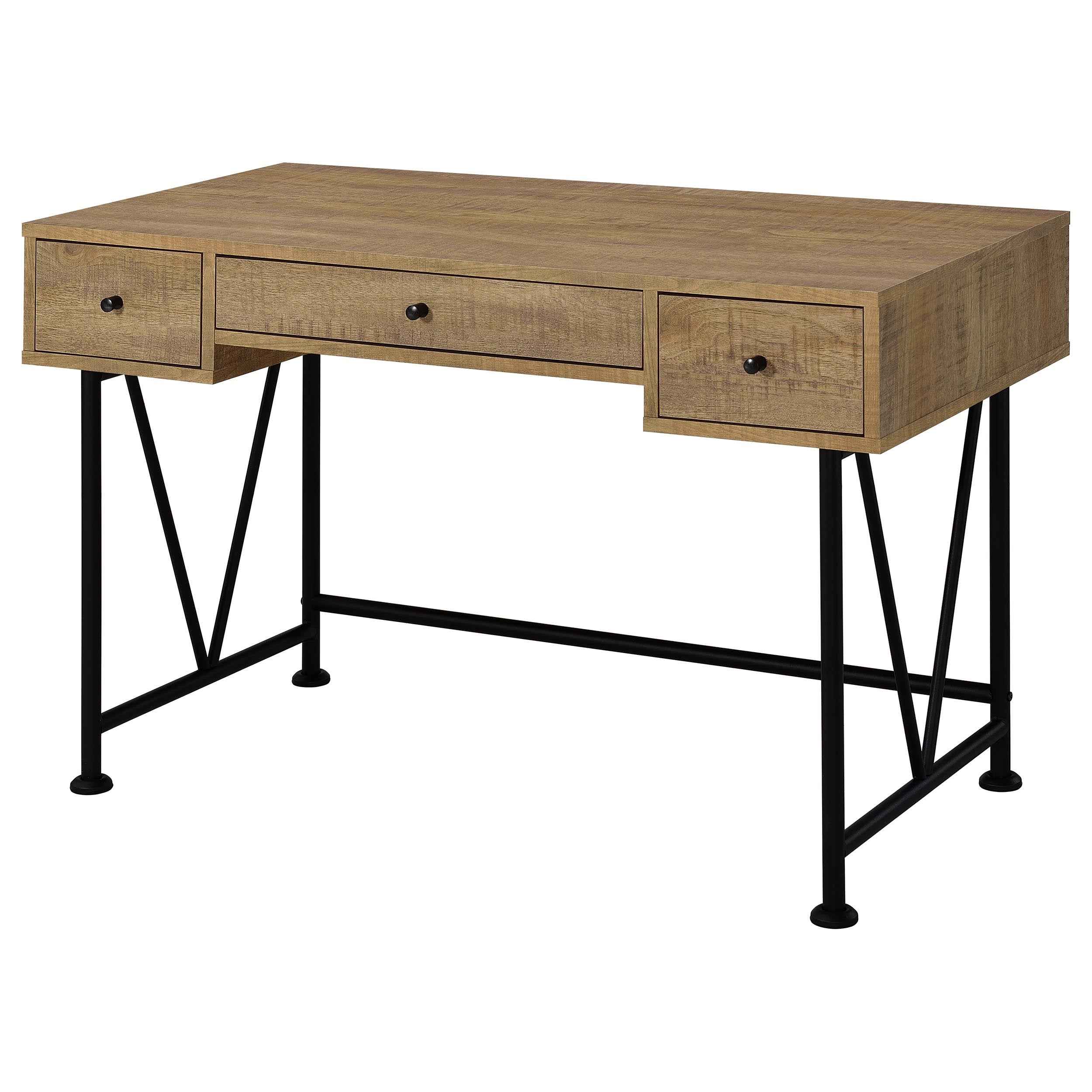 Analiese Mango 47-inch 3-drawer Writing Desk - Image 5
