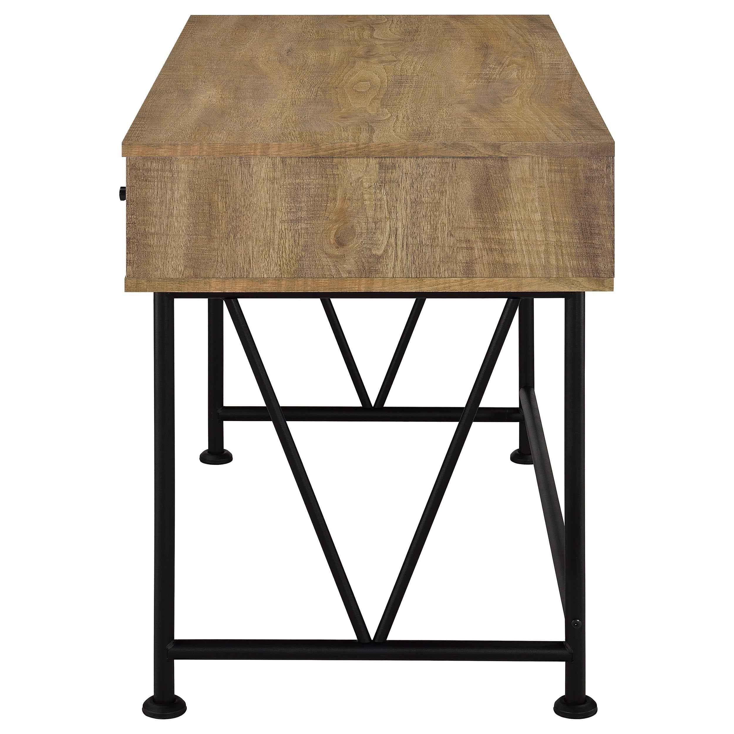 Analiese Mango 47-inch 3-drawer Writing Desk - Image 6