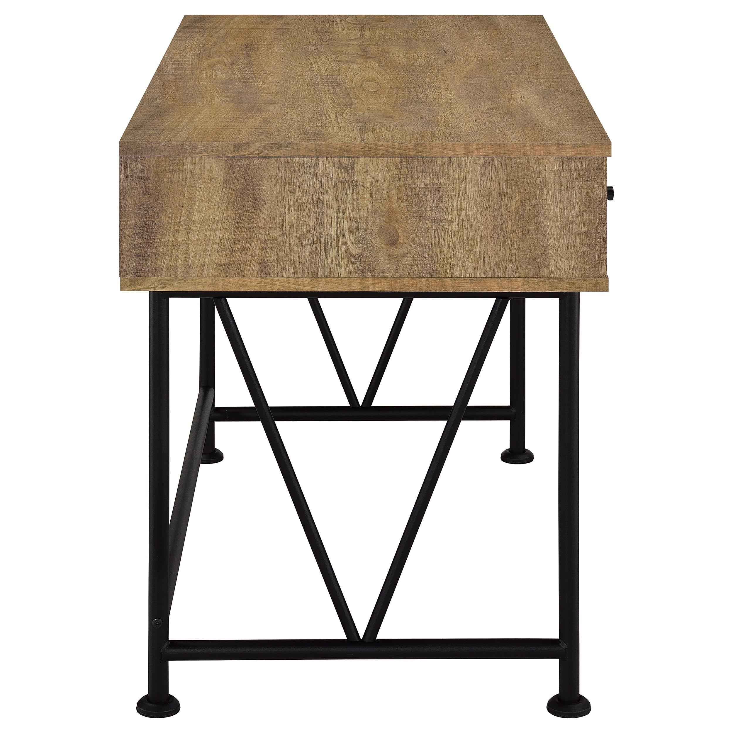 Analiese Mango 47-inch 3-drawer Writing Desk - Image 9