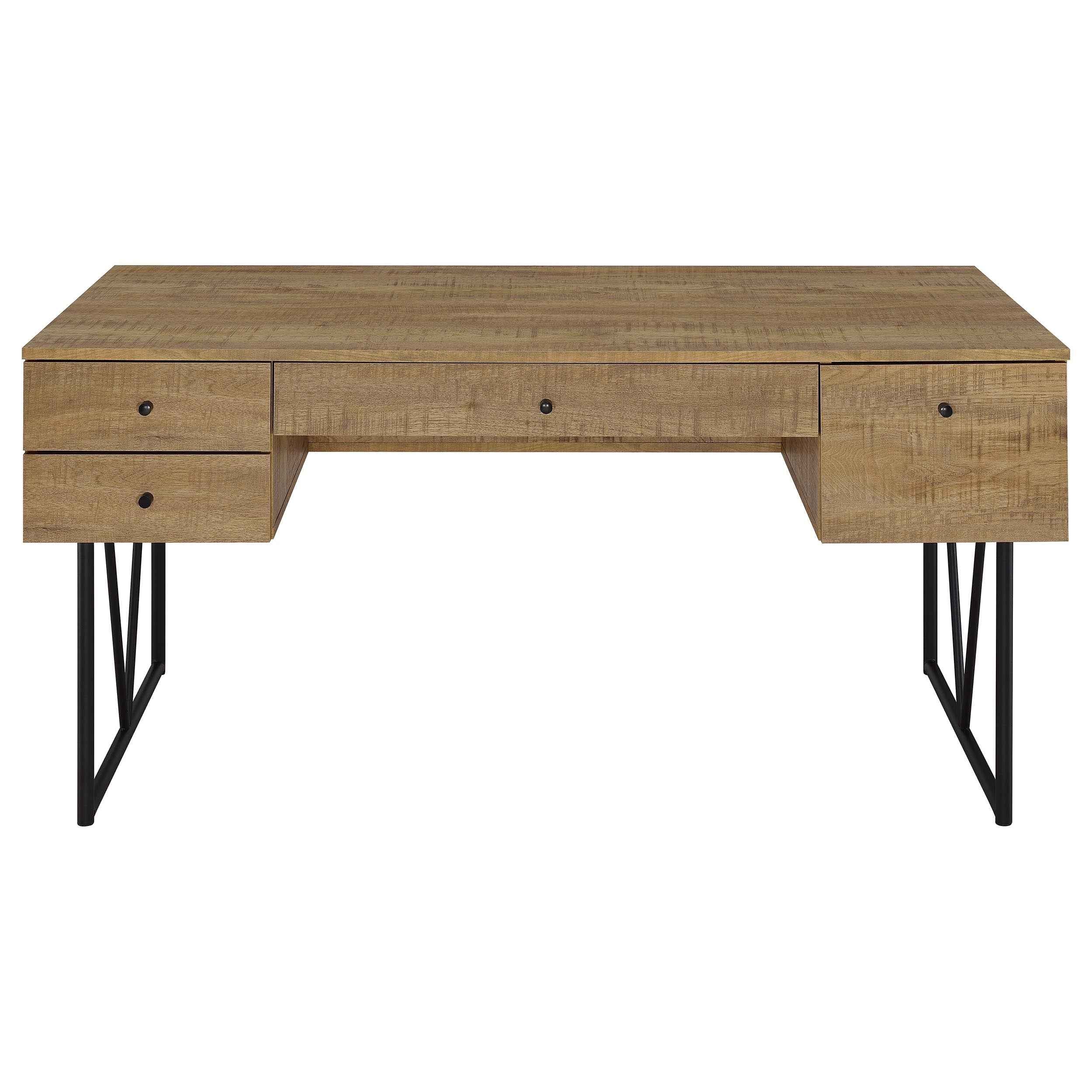 Analiese Mango 63-inch 4-drawer Writing Desk - Image 5