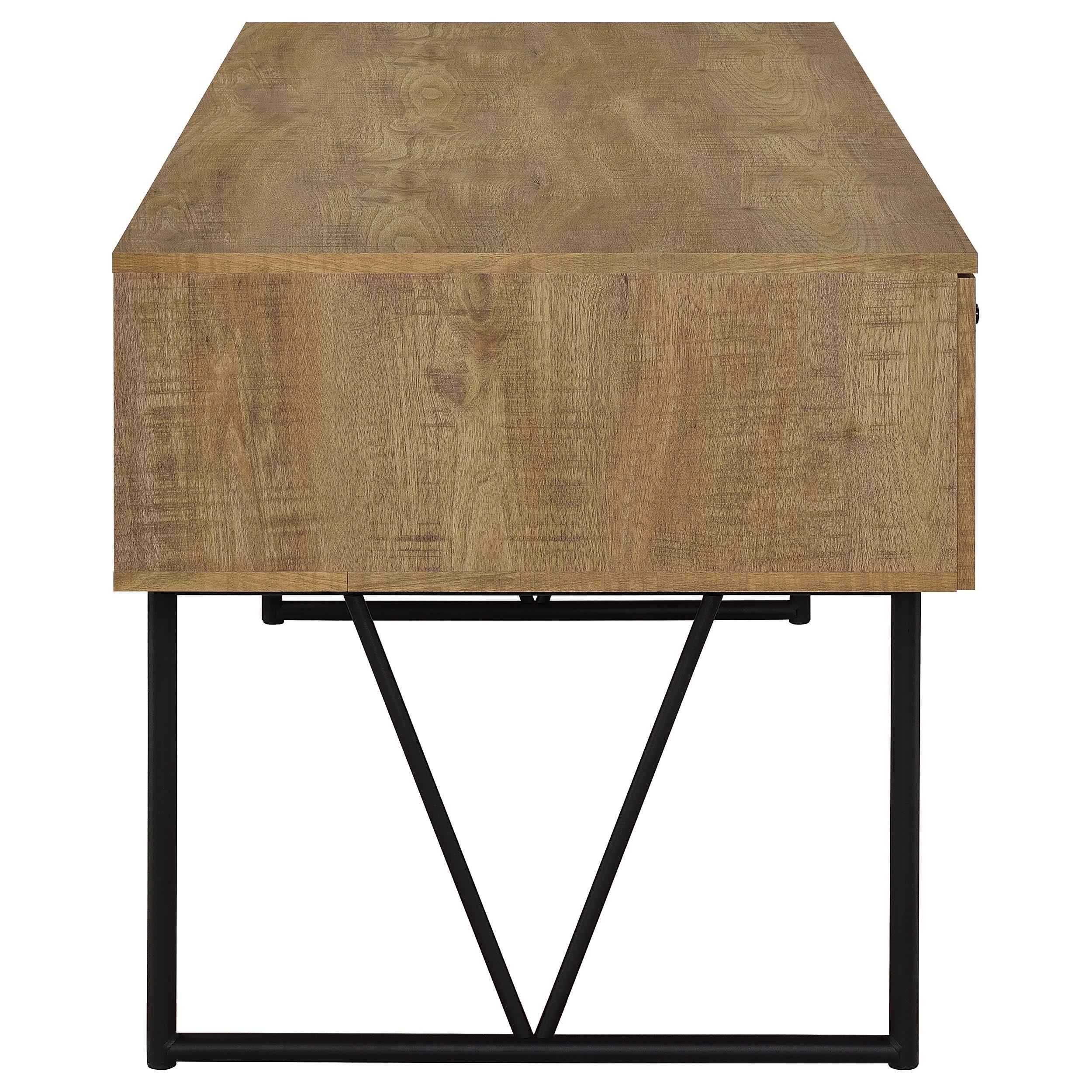 Analiese Mango 63-inch 4-drawer Writing Desk - Image 9