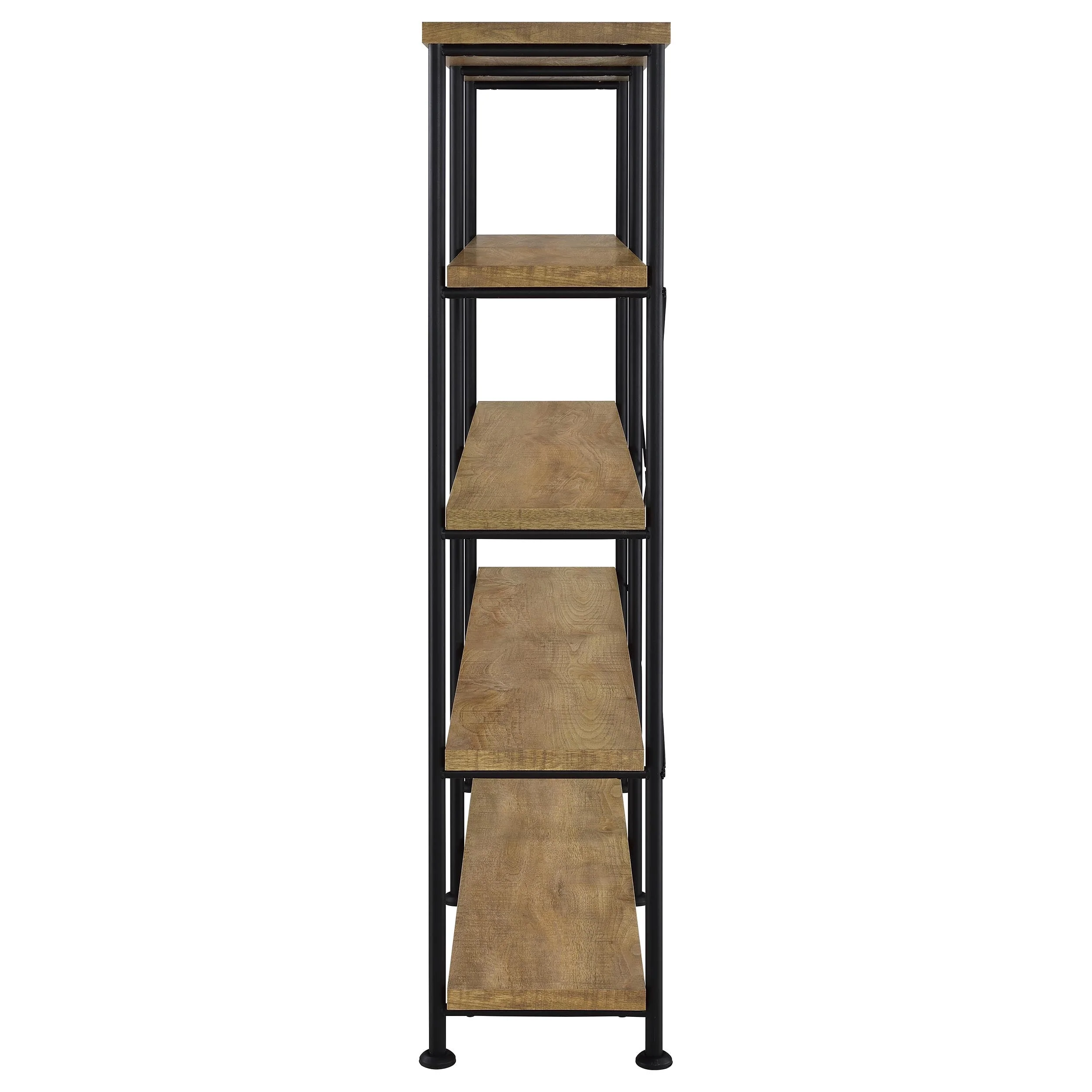 Analiese Mango 63-inch 4-shelf Double Bookshelf - Image 5