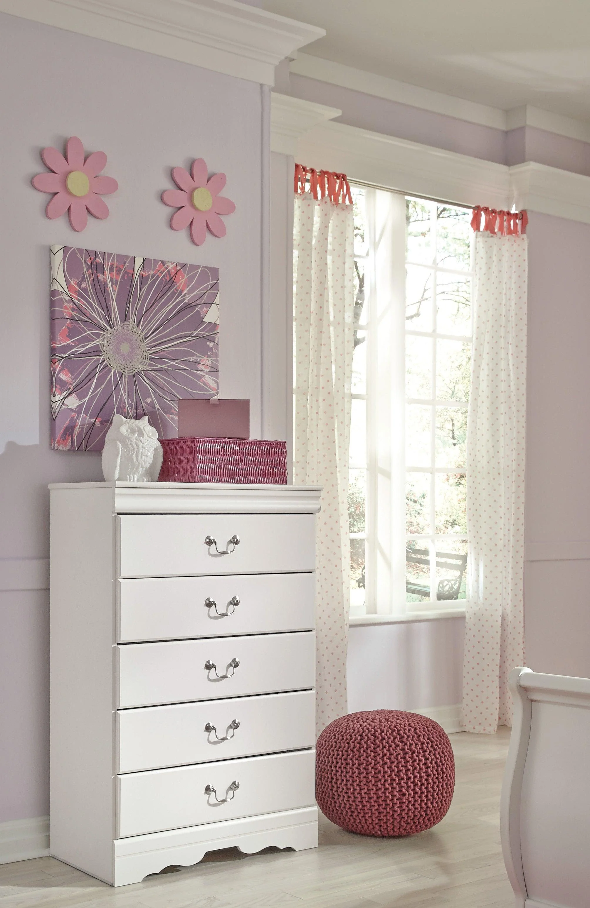 Anarasia White Sleigh Youth Bedroom Set - Image 4