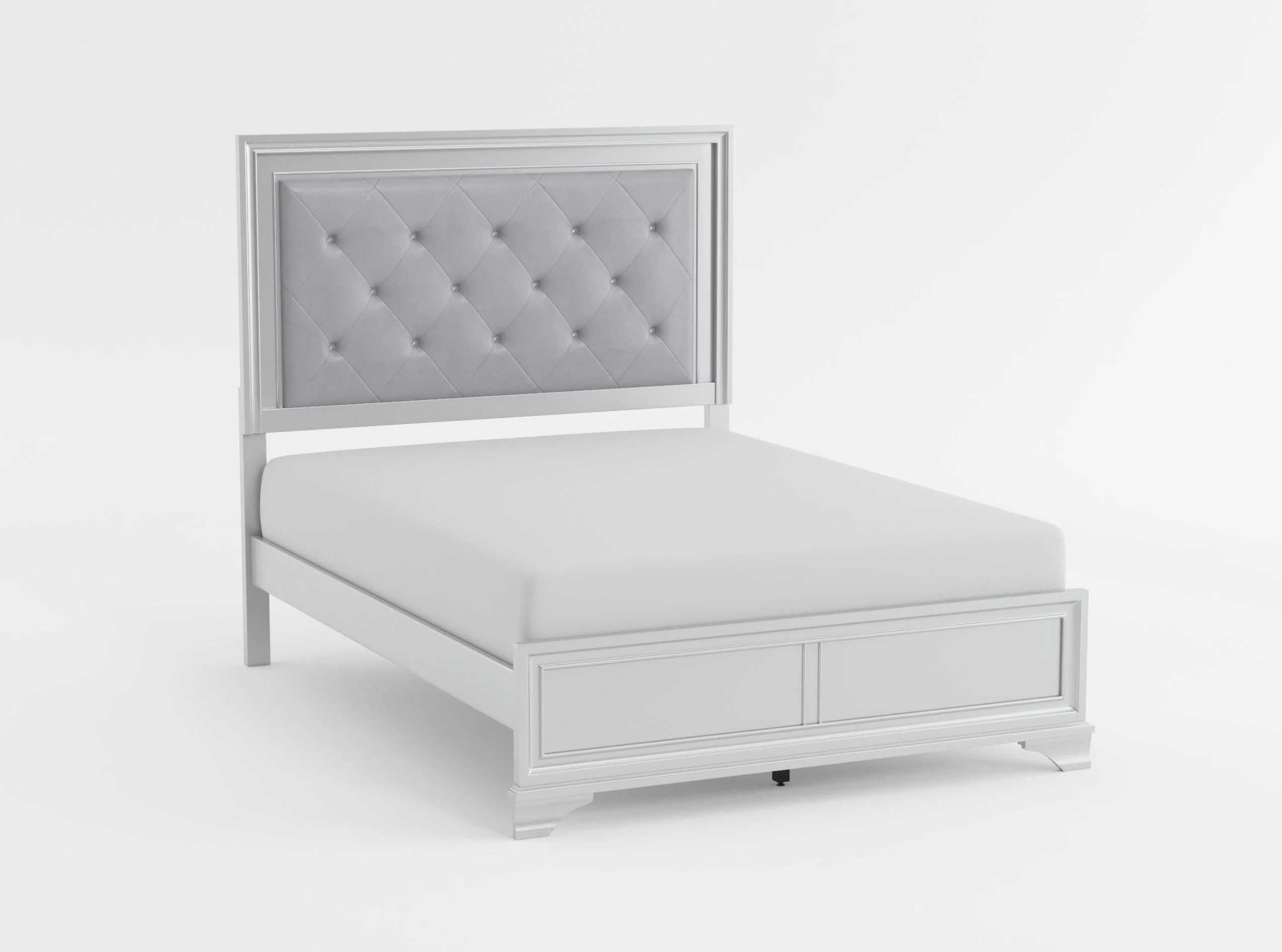 Anatole Metallic Silver LED Panel California King Bed - Image 12