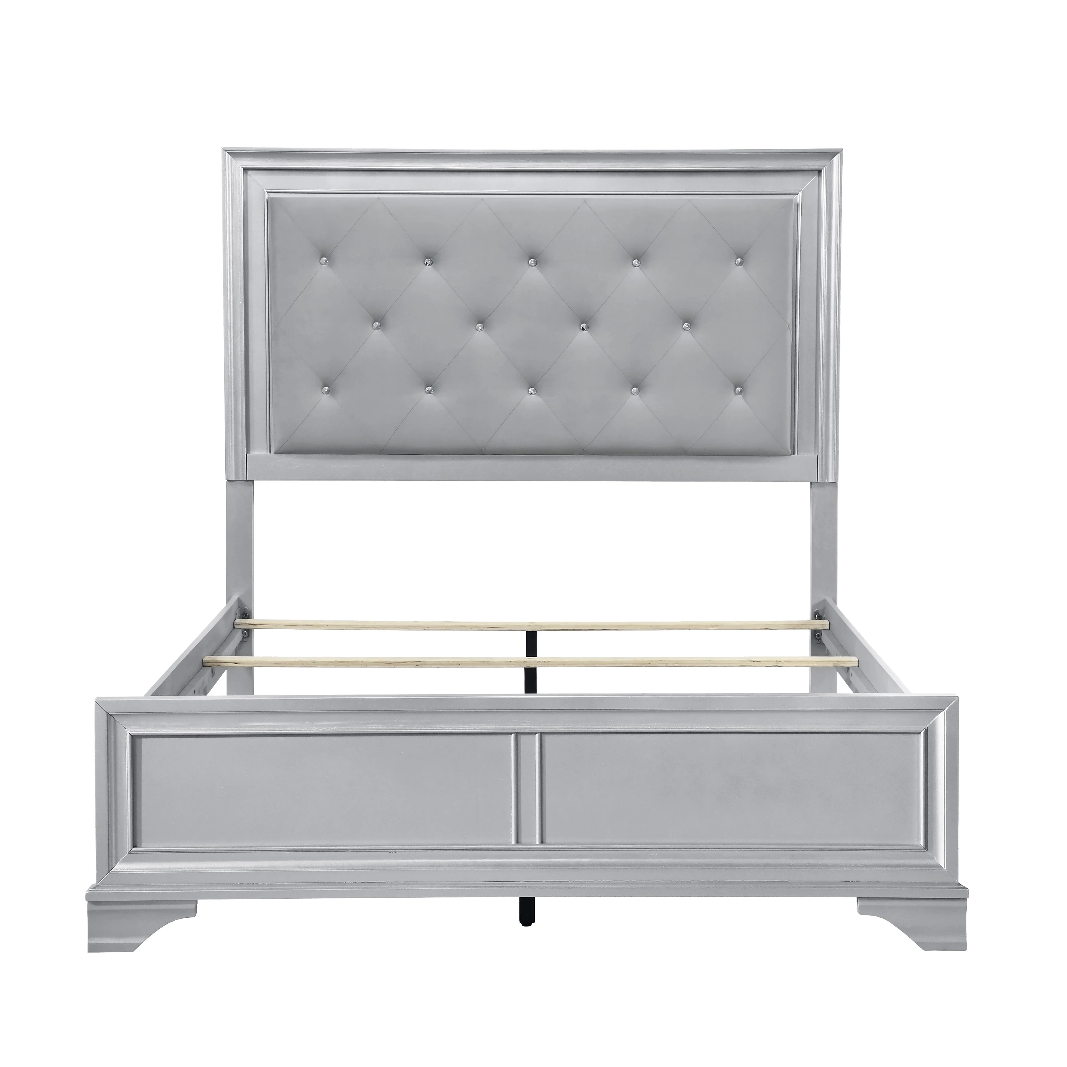 Anatole Metallic Silver LED Panel California King Bed - Image 2