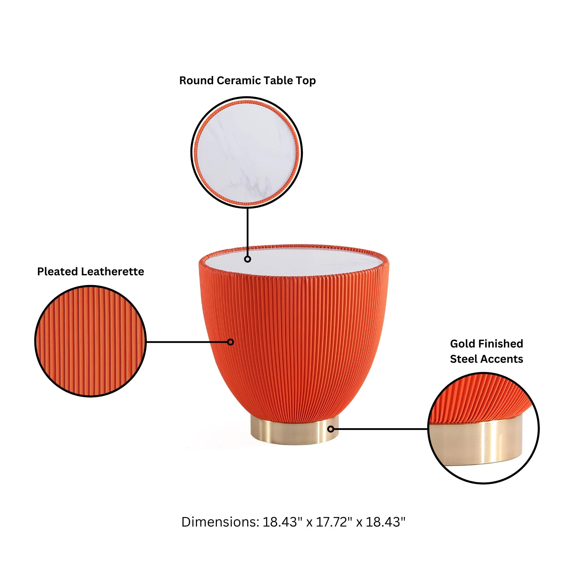 Anderson End Table 1.0 and End Table 2.0 in Orange (set of 2) - Image 5