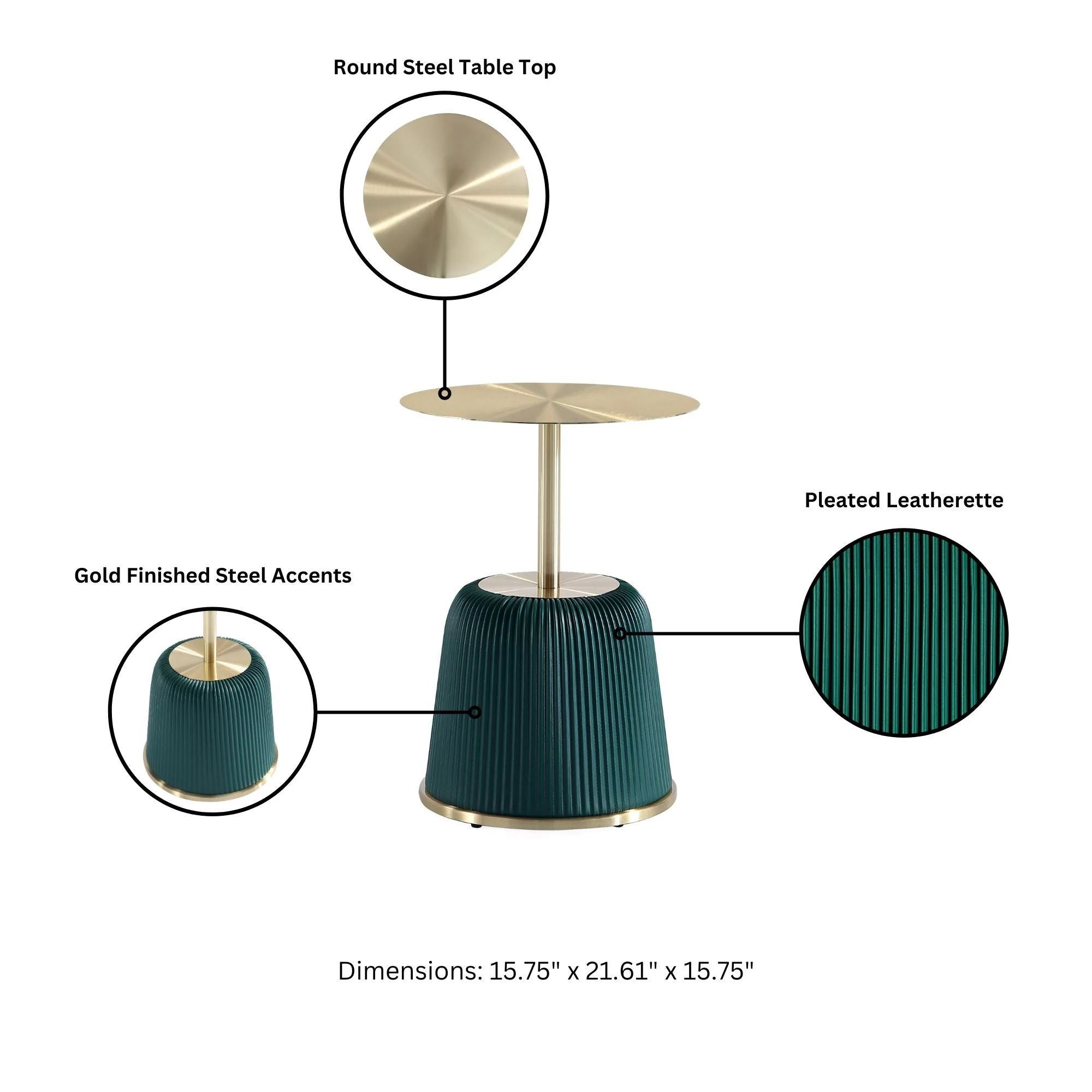Anderson End Table 1.0 in Green - Image 4