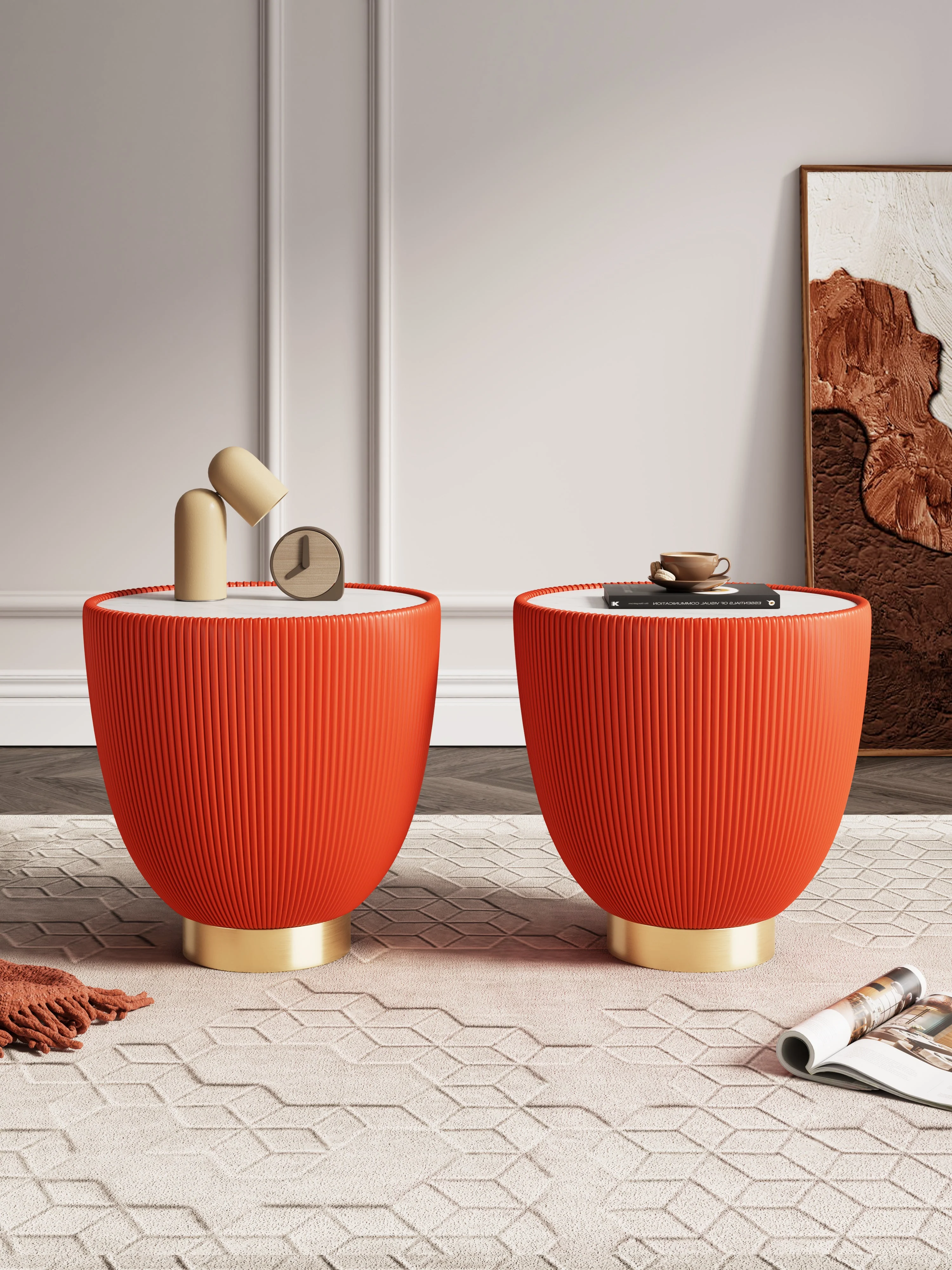 Anderson End Table 2.0 in Orange (Set of 2) - Image 2