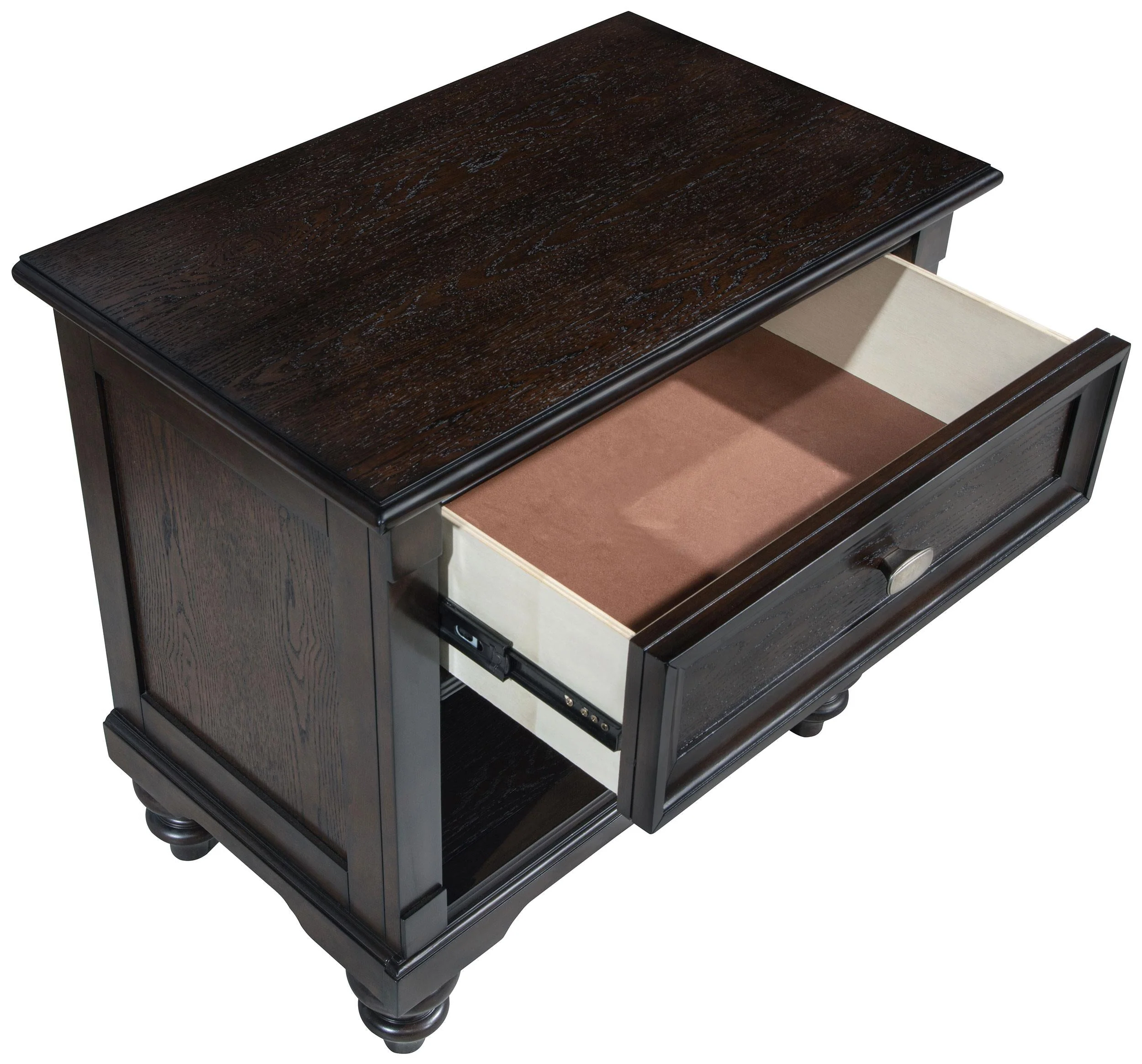 Andover Dark Oak 1-Drawer Nightstand - Image 11