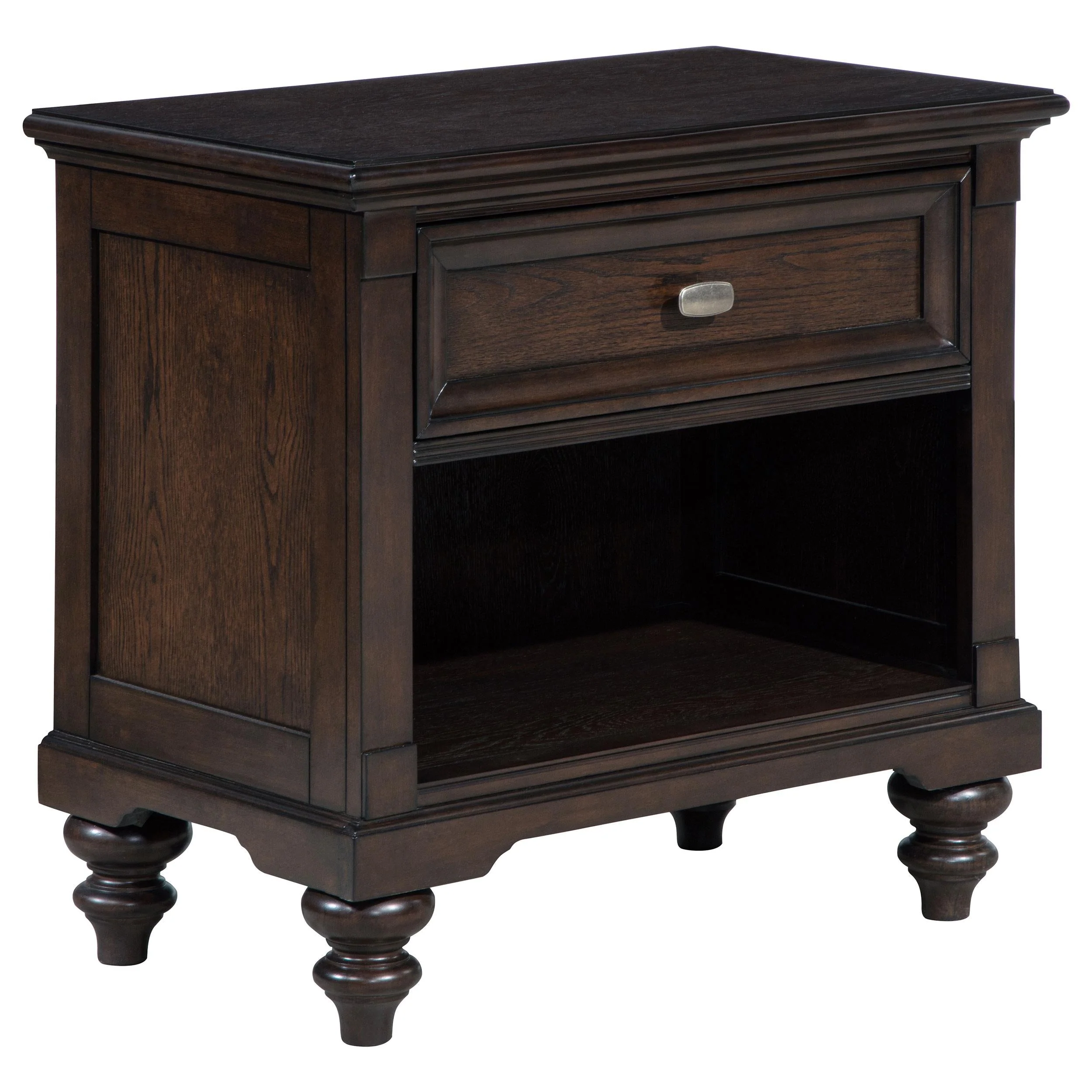 Andover Dark Oak 1-Drawer Nightstand - Image 2