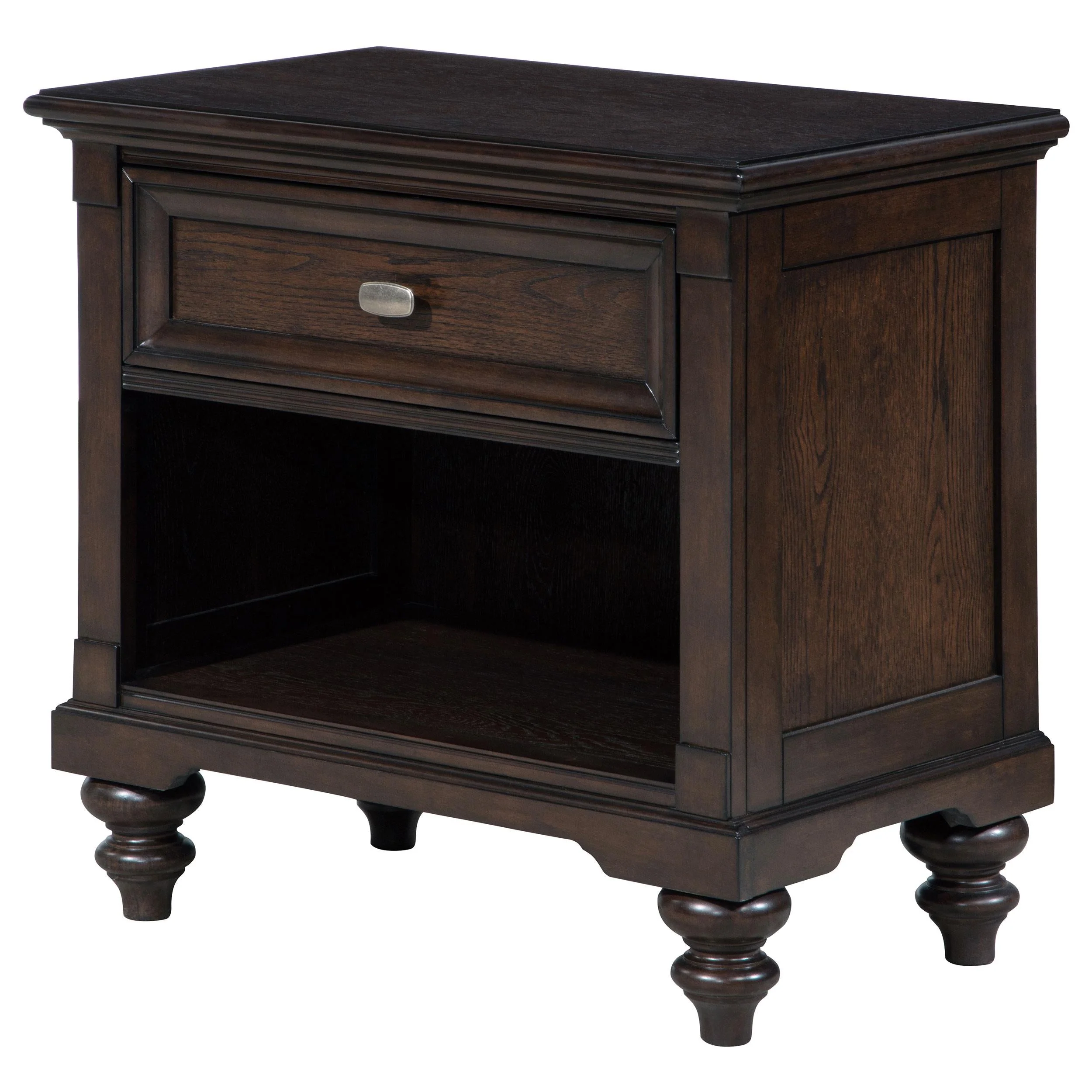 Andover Dark Oak 1-Drawer Nightstand - Image 4