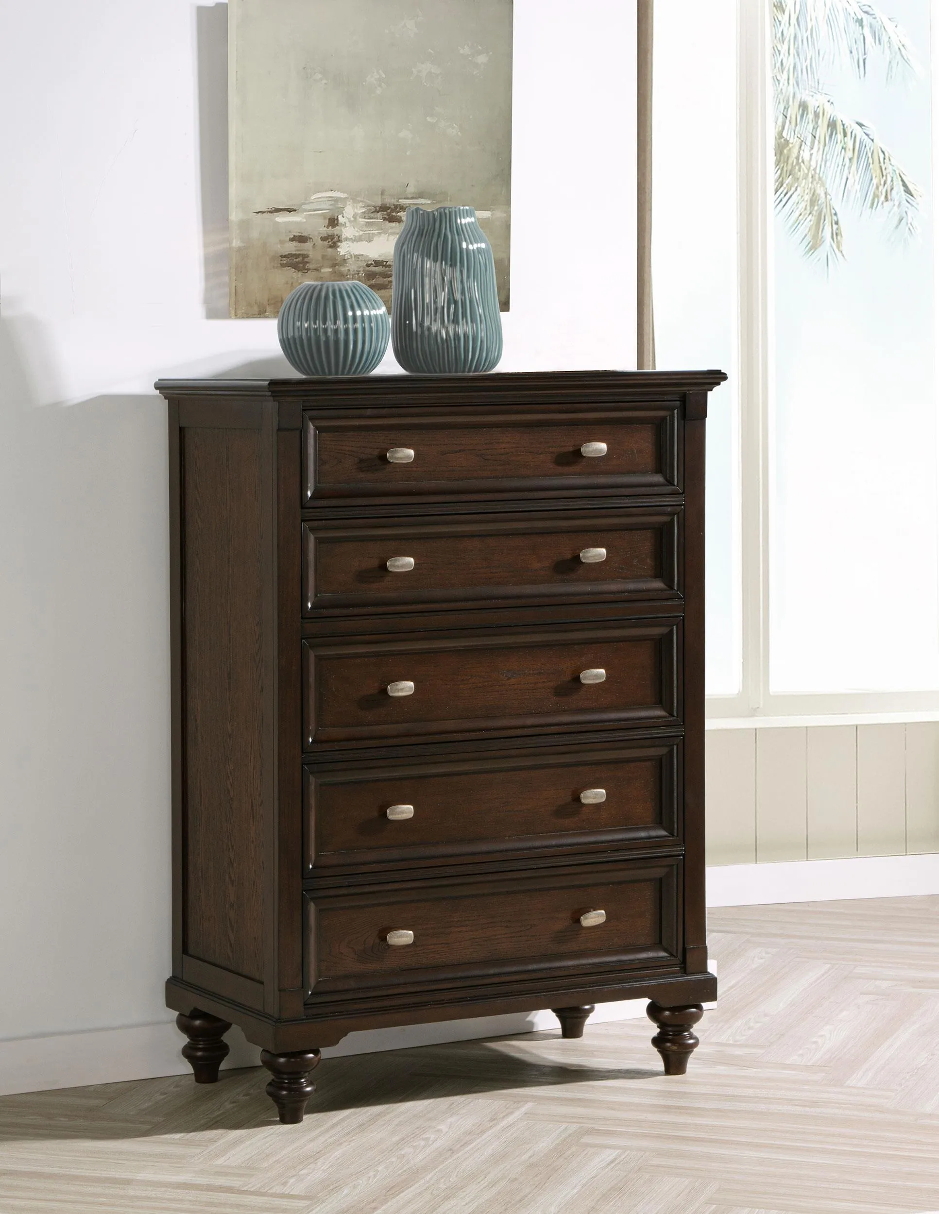 Andover Dark Oak 5-Drawer Chest