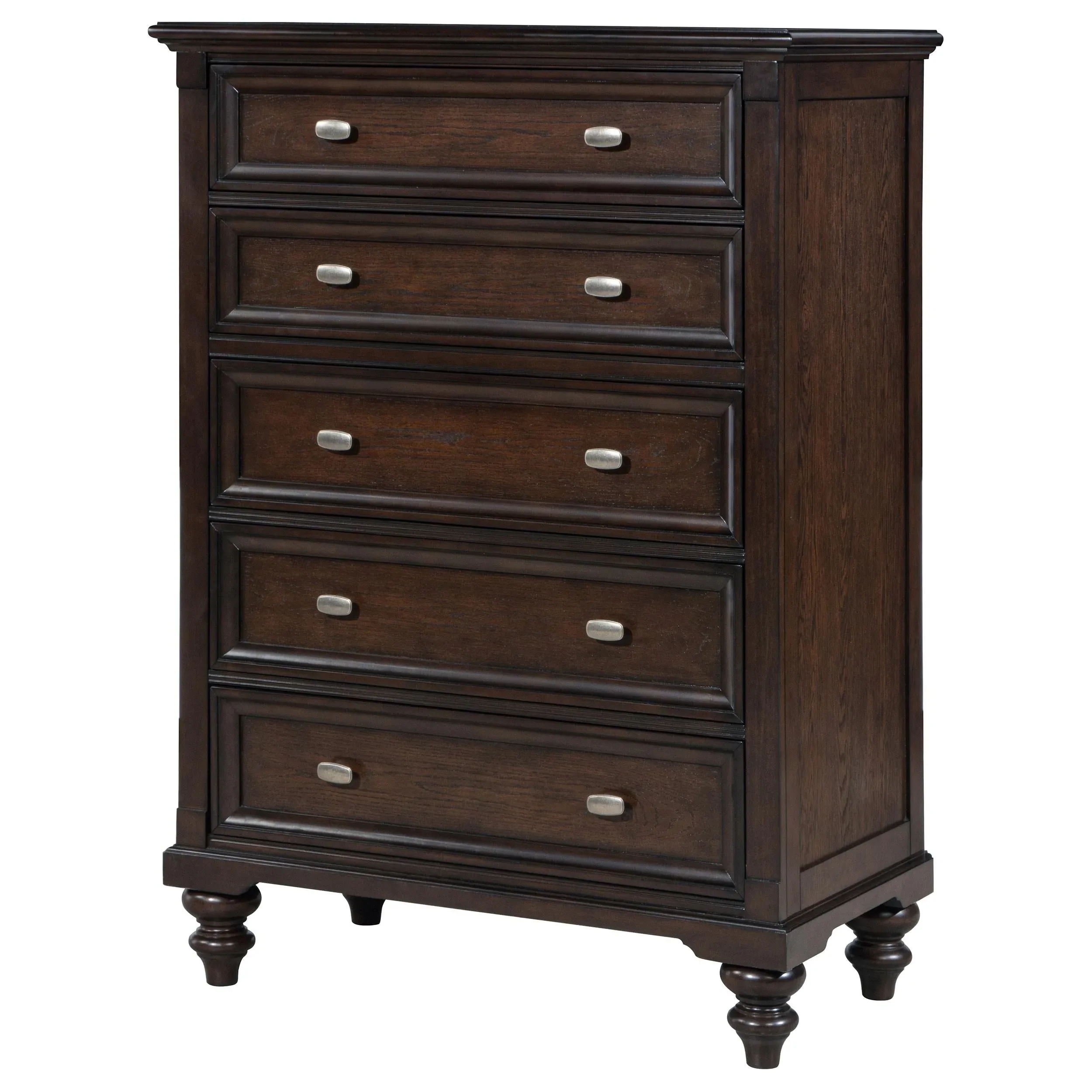 Andover Dark Oak 5-Drawer Chest - Image 4
