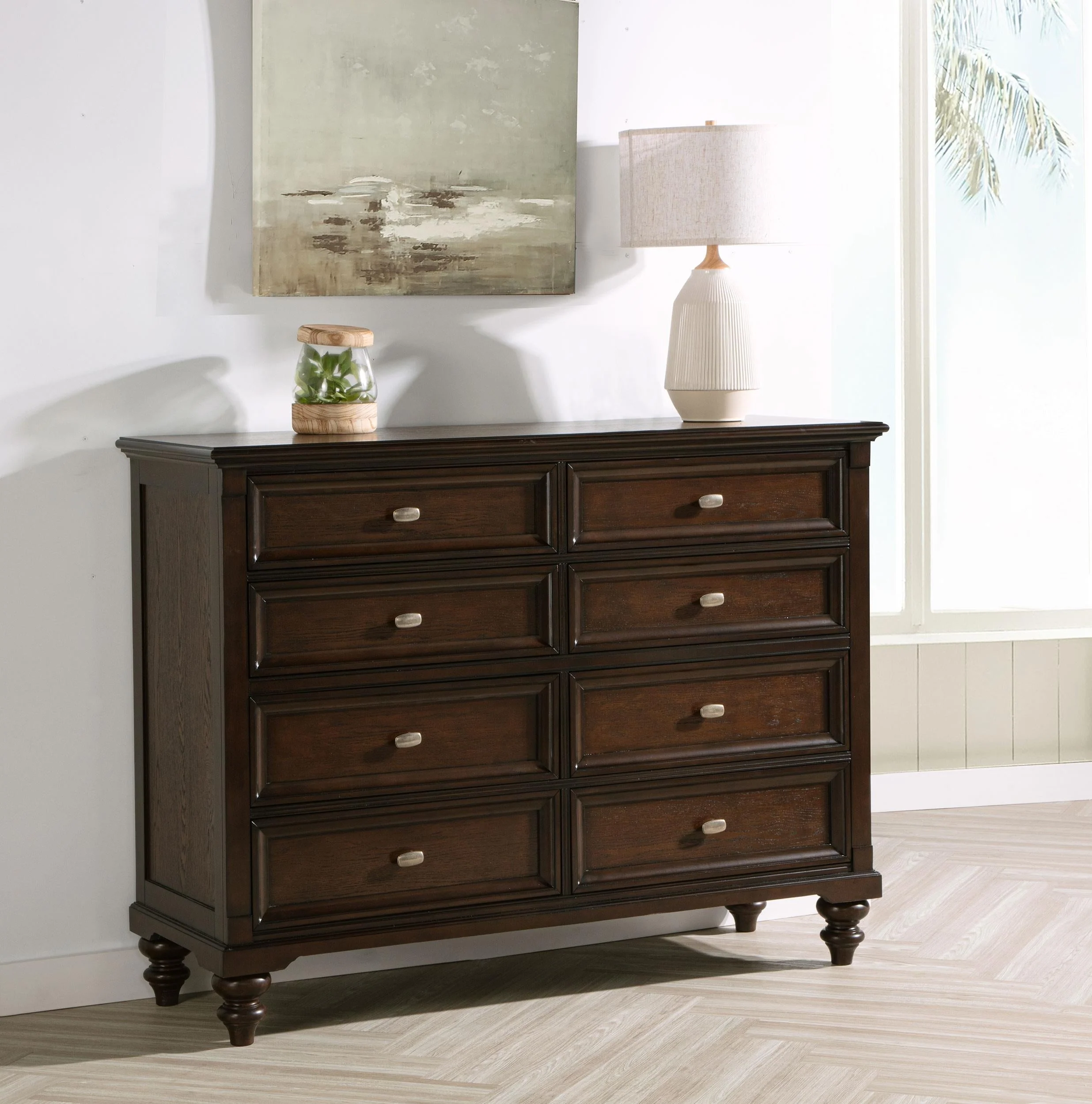 Andover Dark Oak 8-Drawer Dresser
