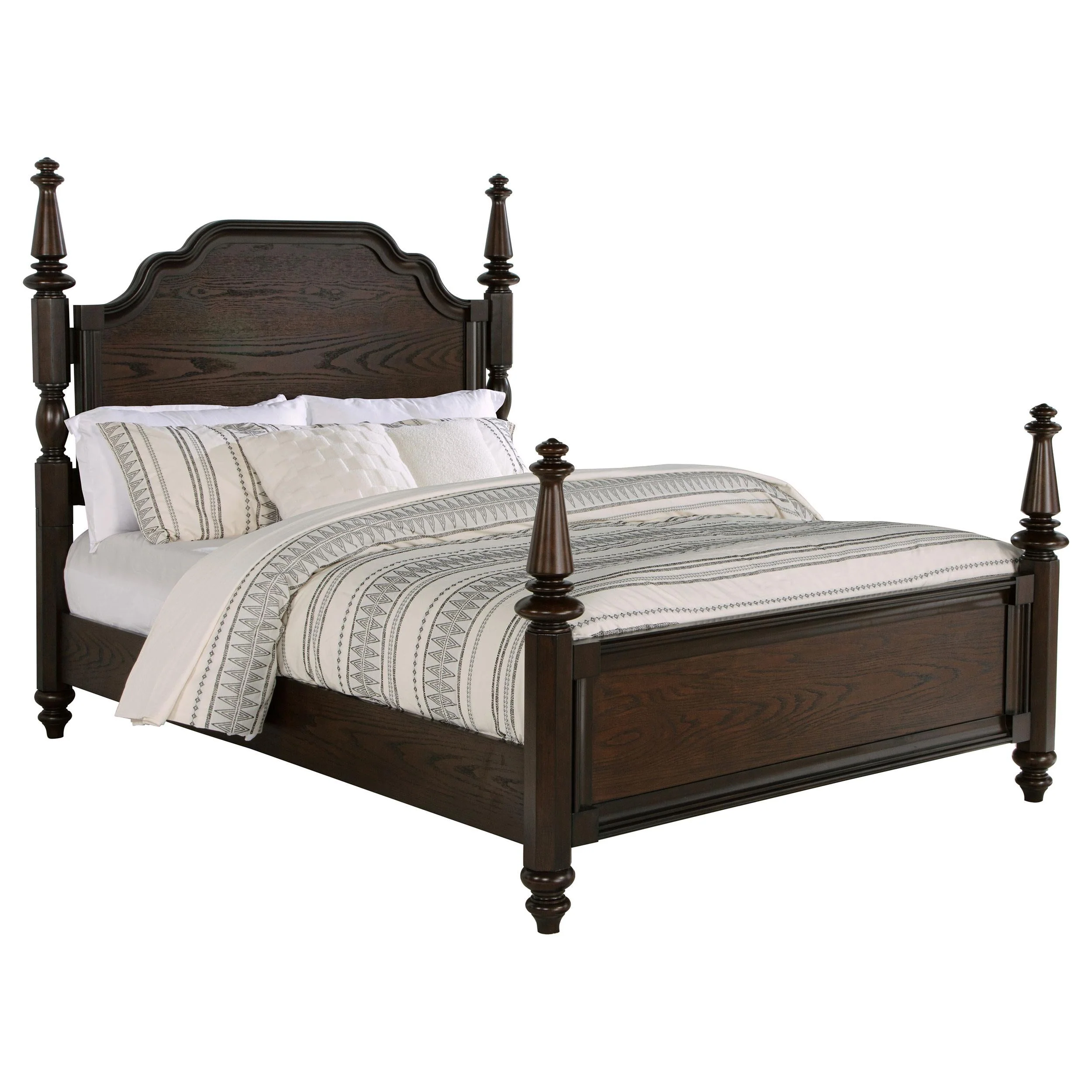 Andover Dark Oak Four Poster Queen Bed - Image 2